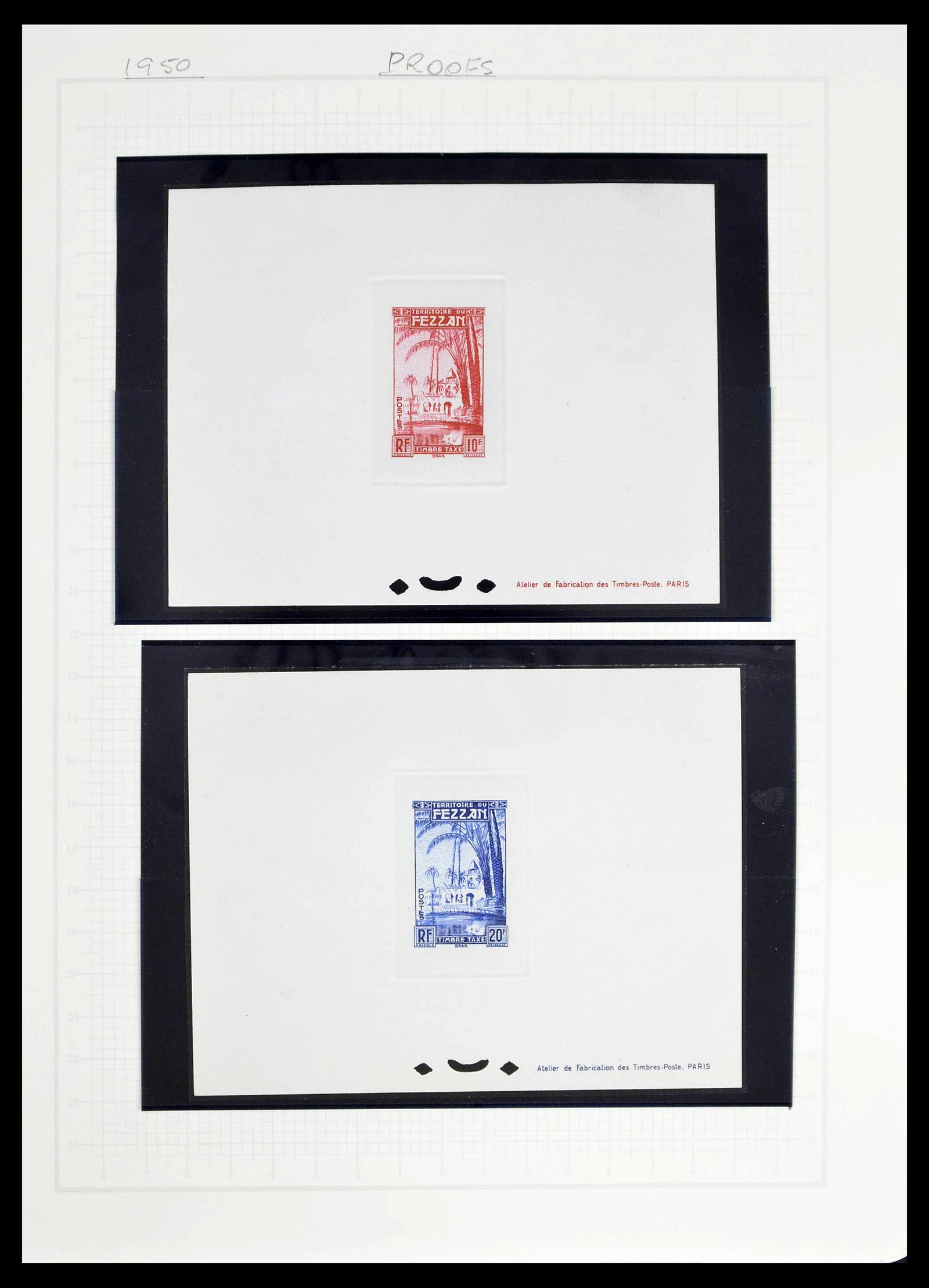 39053 0052 - Stamp collection 39053 Fezzan/Ghadames 1943-1951.