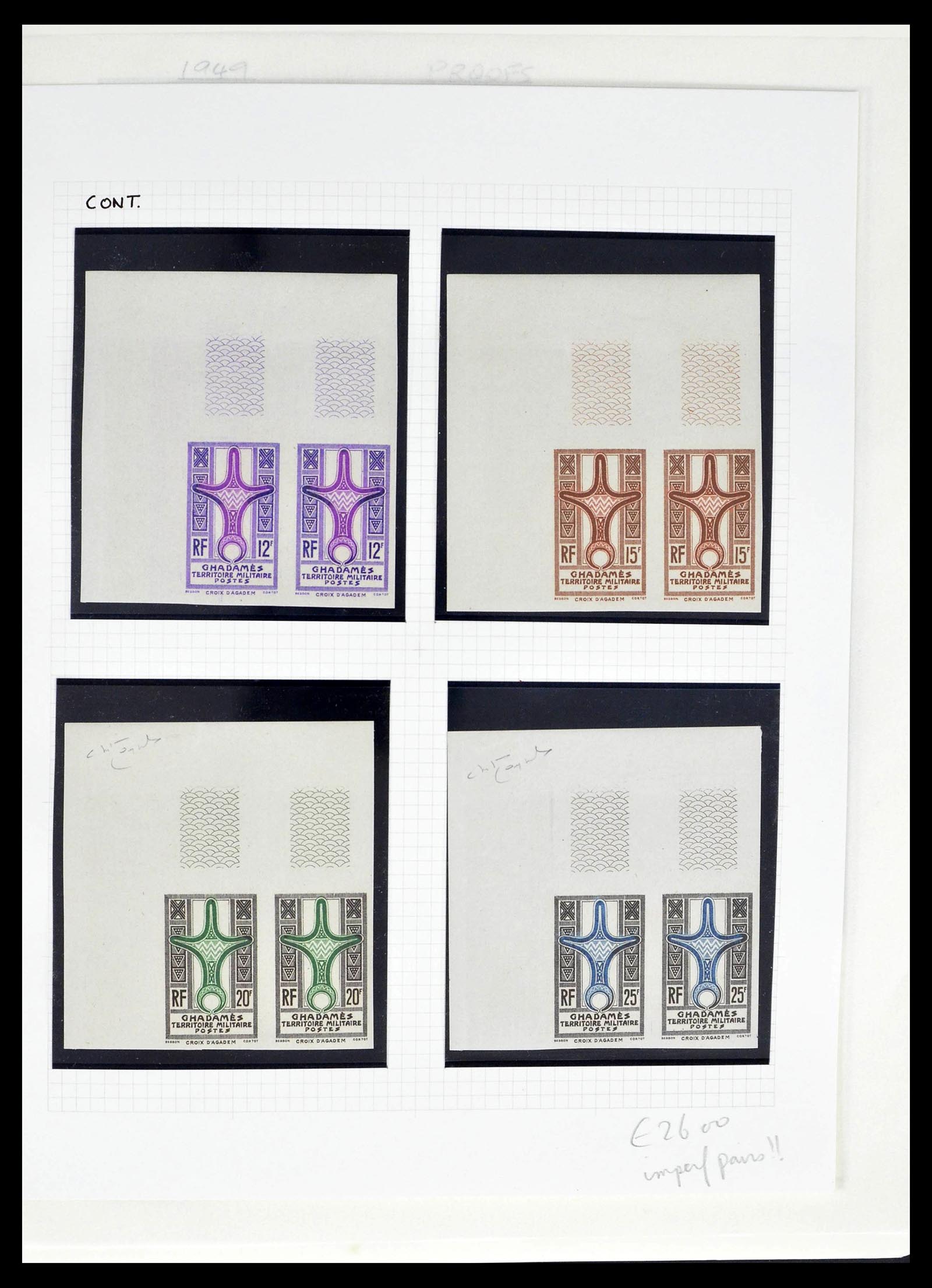 39053 0056 - Stamp collection 39053 Fezzan/Ghadames 1943-1951.