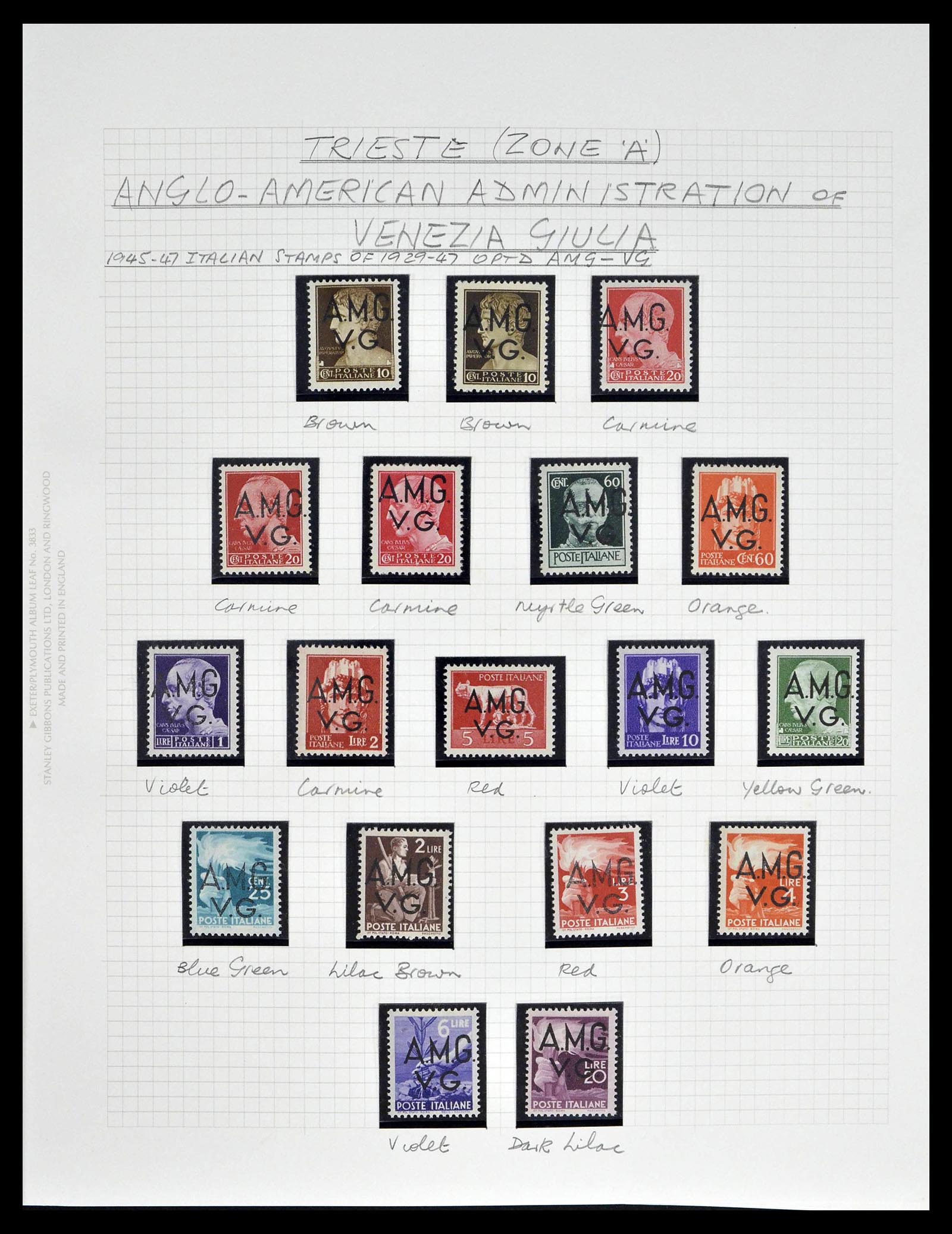 39055 0002 - Stamp collection 39055 Triest Zone A/B complete 1945-1954.