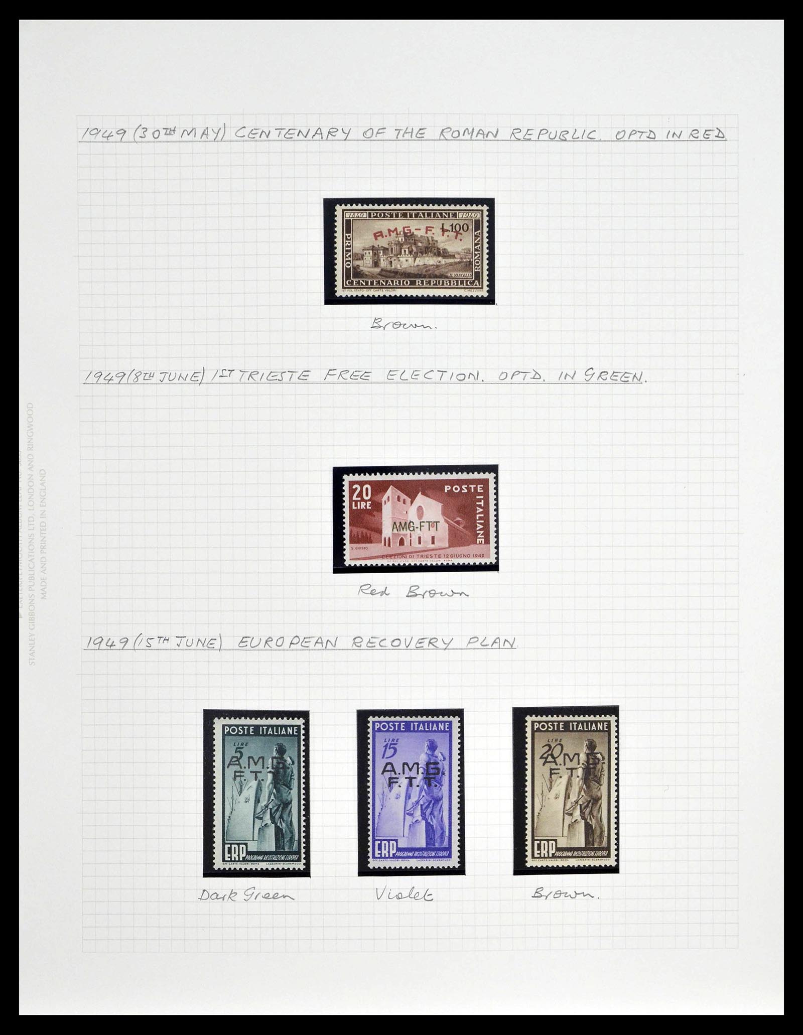 39055 0009 - Stamp collection 39055 Triest Zone A/B complete 1945-1954.
