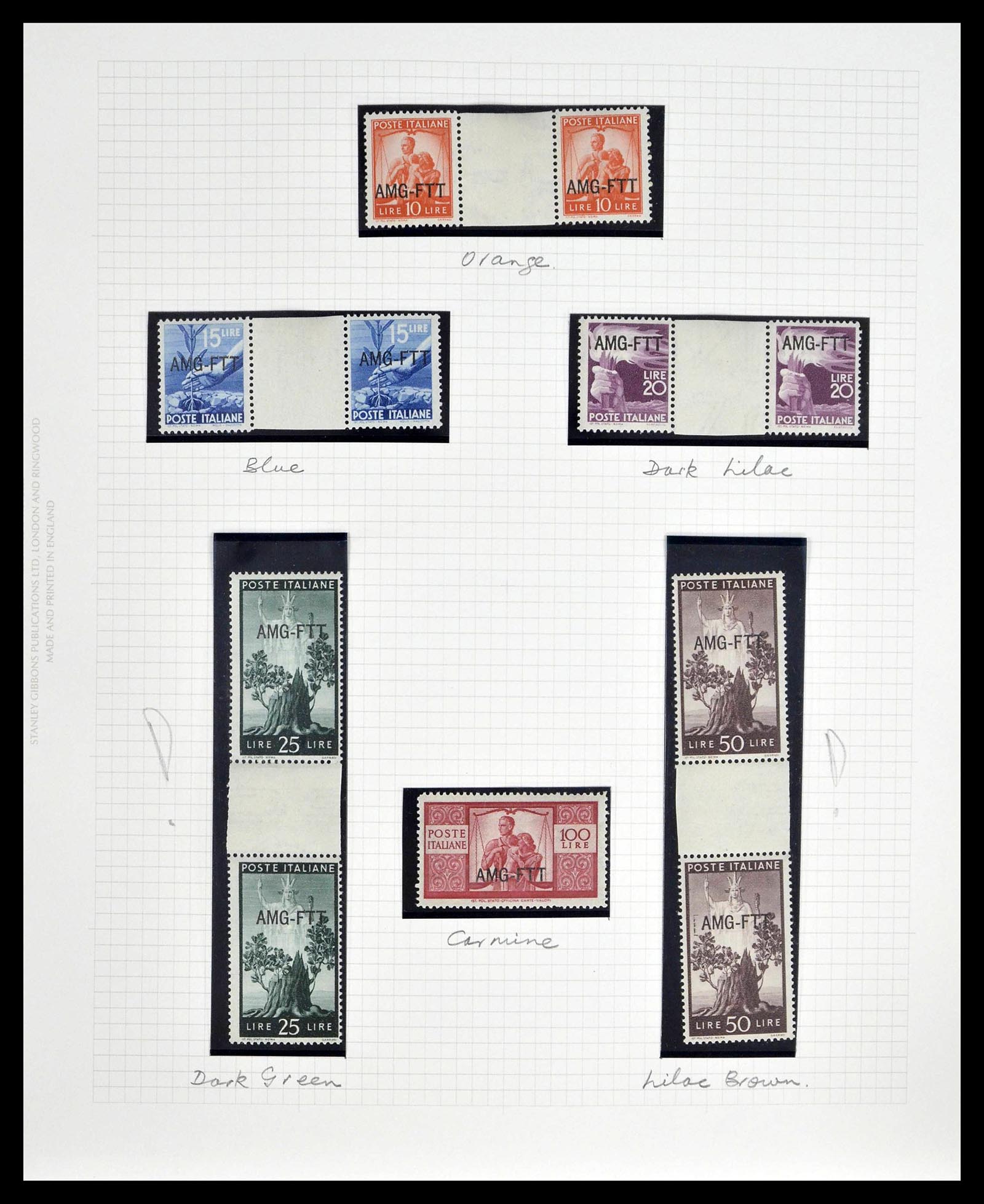 39055 0014 - Stamp collection 39055 Triest Zone A/B complete 1945-1954.