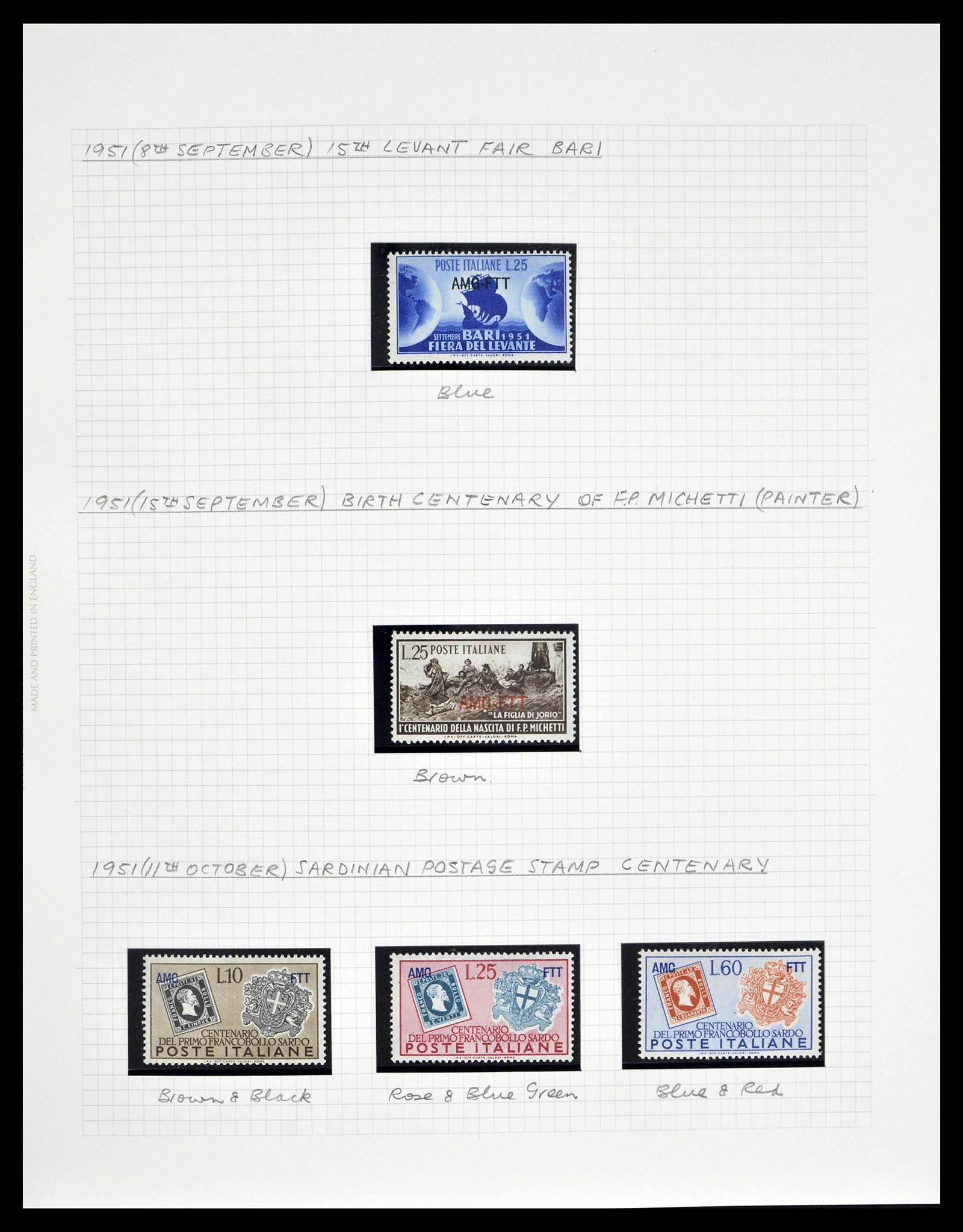 39055 0029 - Postzegelverzameling 39055 Triëst Zone A/B compleet 1945-1954.