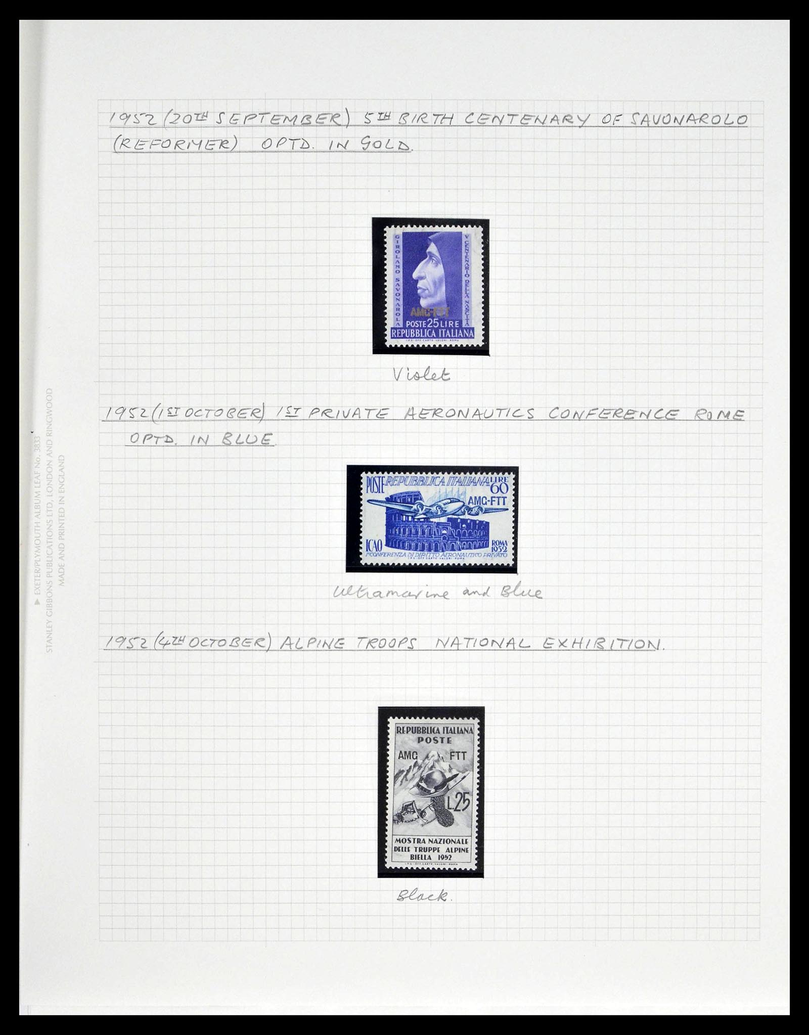 39055 0035 - Postzegelverzameling 39055 Triëst Zone A/B compleet 1945-1954.