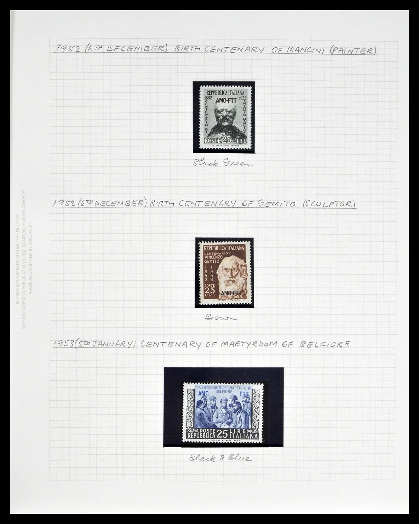 39055 0037 - Postzegelverzameling 39055 Triëst Zone A/B compleet 1945-1954.