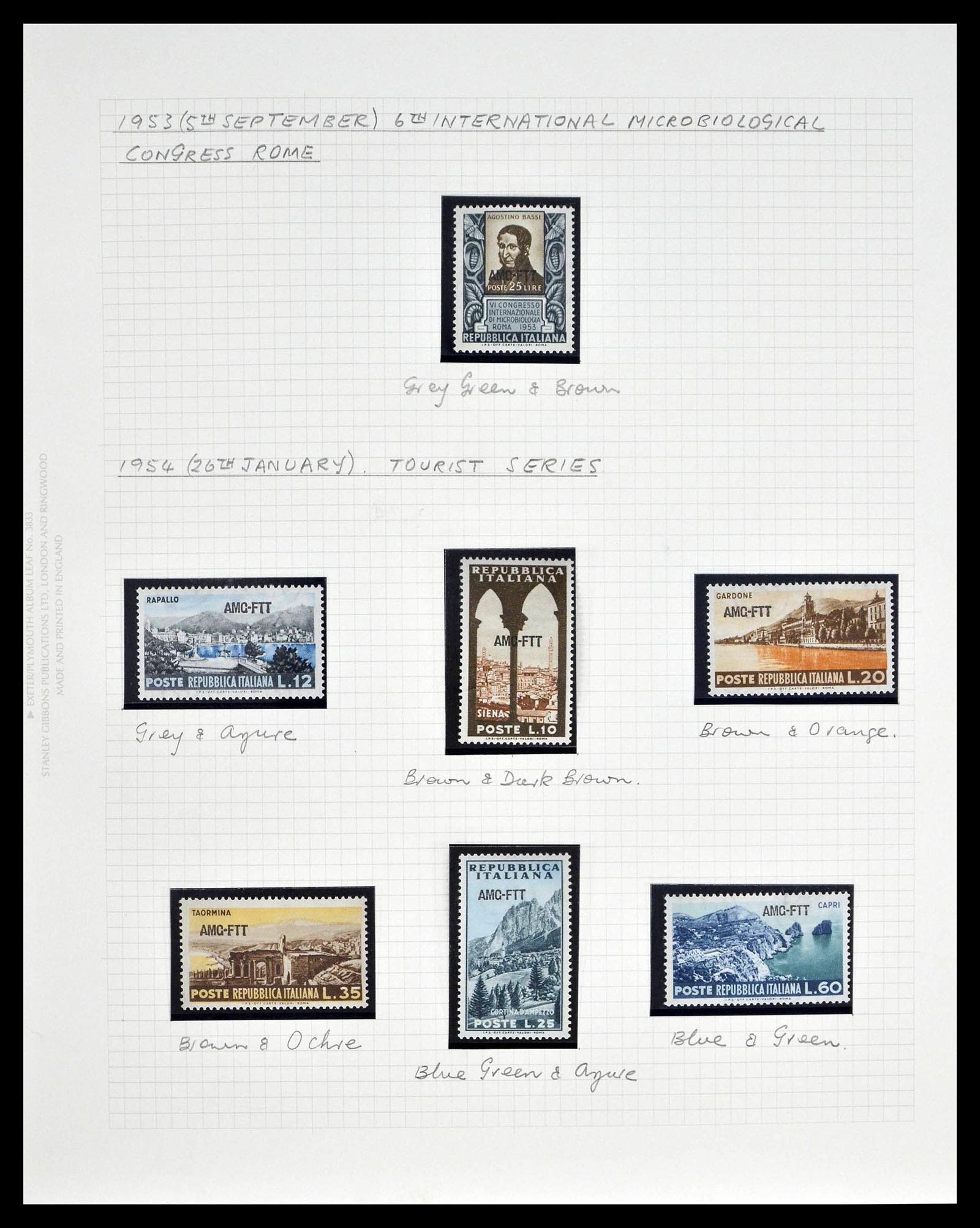 39055 0042 - Postzegelverzameling 39055 Triëst Zone A/B compleet 1945-1954.