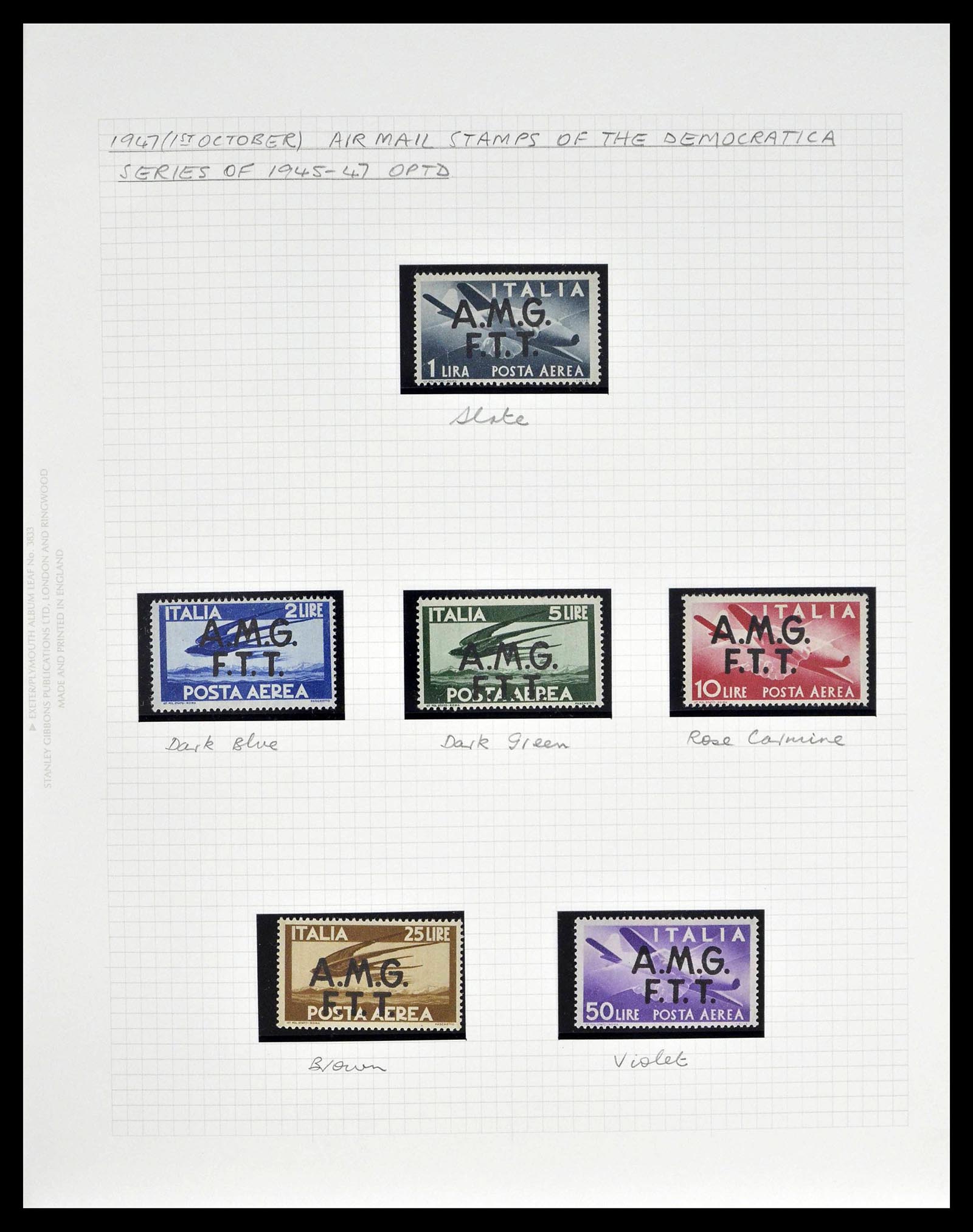 39055 0047 - Postzegelverzameling 39055 Triëst Zone A/B compleet 1945-1954.