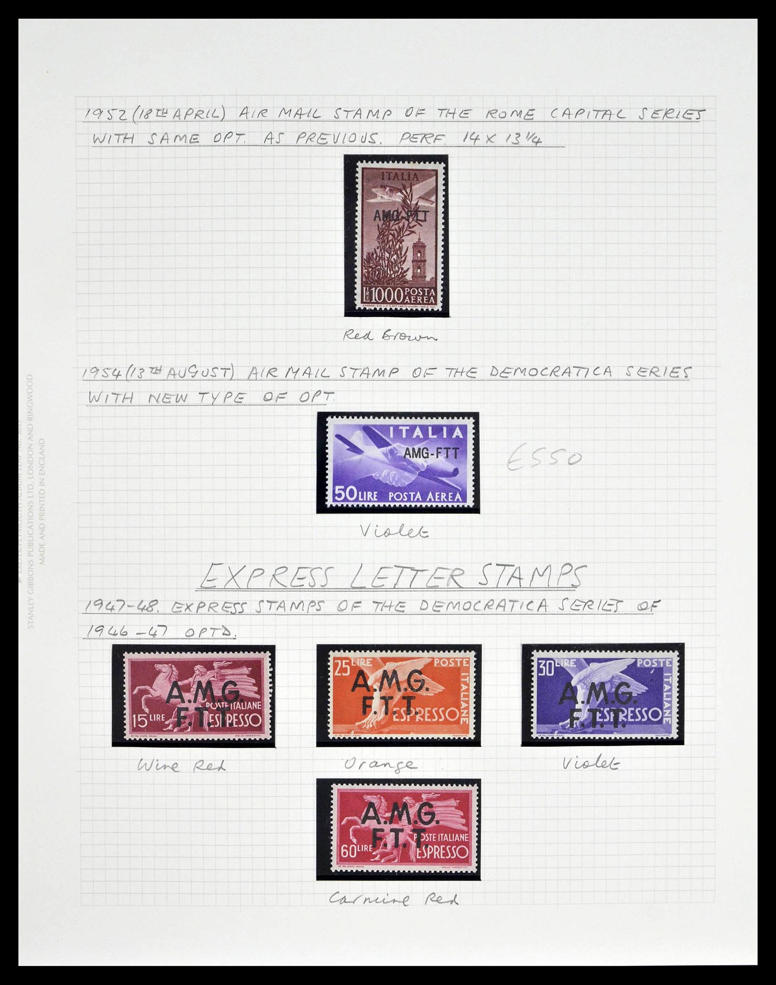 39055 0050 - Postzegelverzameling 39055 Triëst Zone A/B compleet 1945-1954.