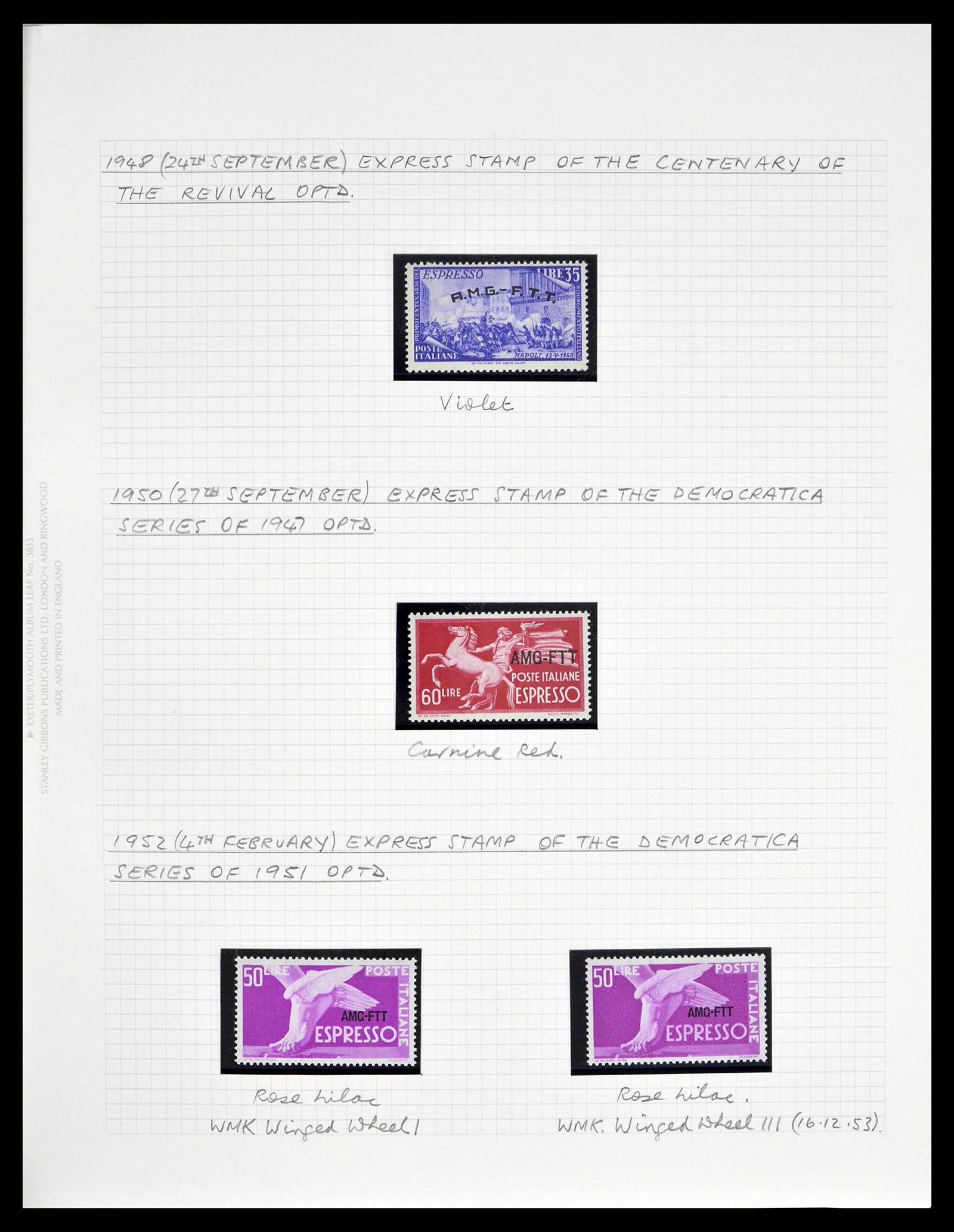 39055 0051 - Postzegelverzameling 39055 Triëst Zone A/B compleet 1945-1954.