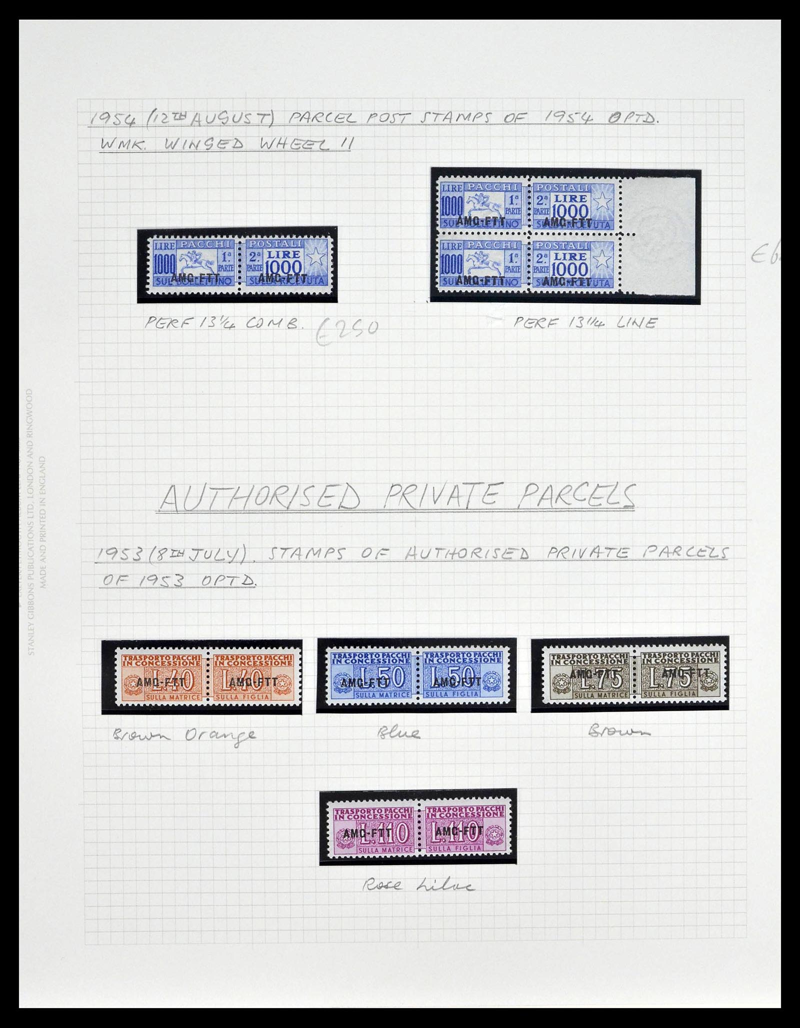 39055 0060 - Postzegelverzameling 39055 Triëst Zone A/B compleet 1945-1954.