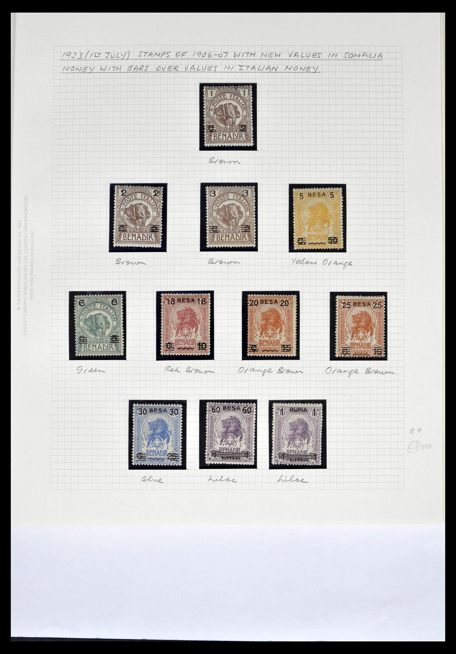 39058 0009 - Postzegelverzameling 39058 Somalië compleet 1903-1960.