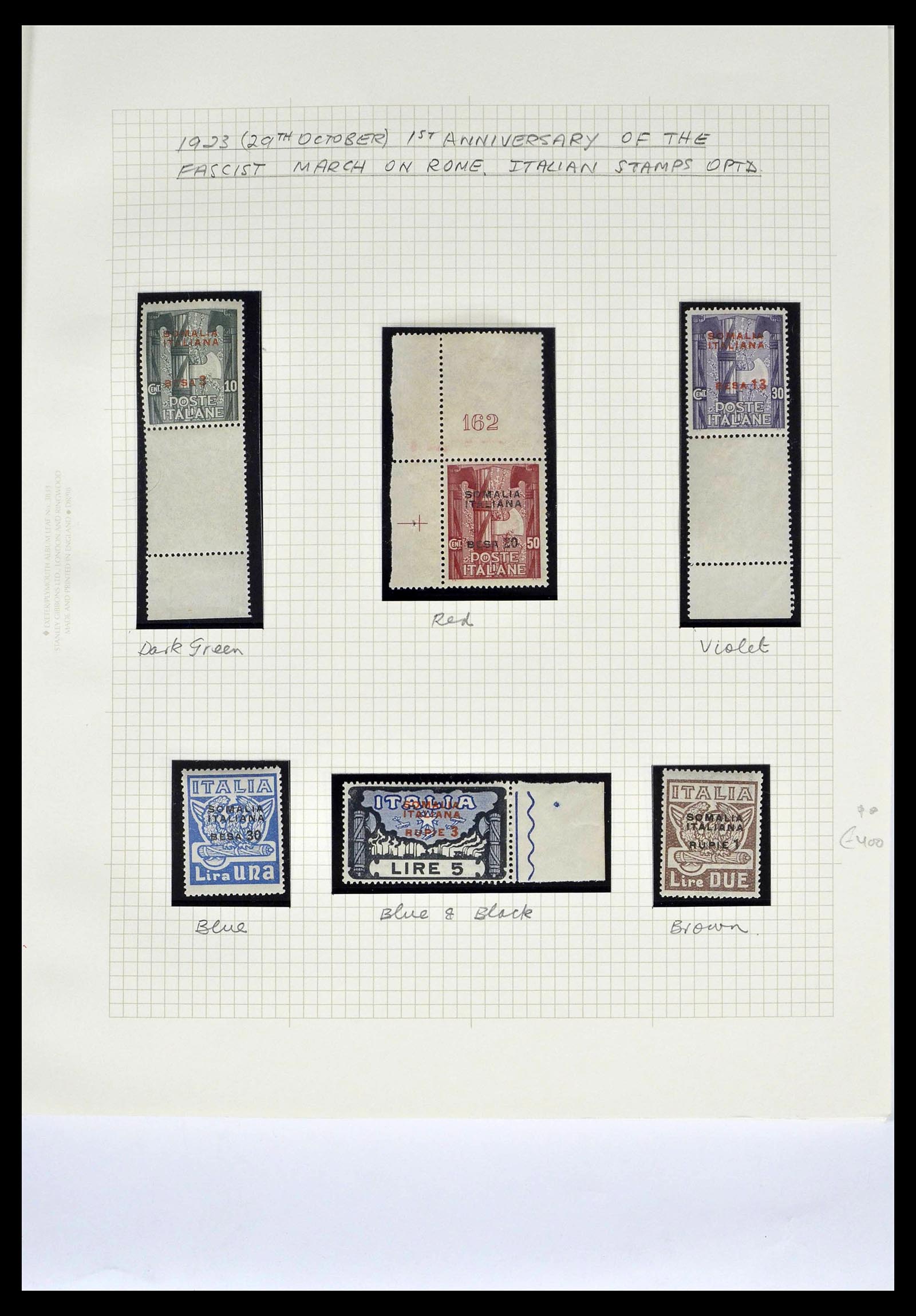 39058 0011 - Postzegelverzameling 39058 Somalië compleet 1903-1960.
