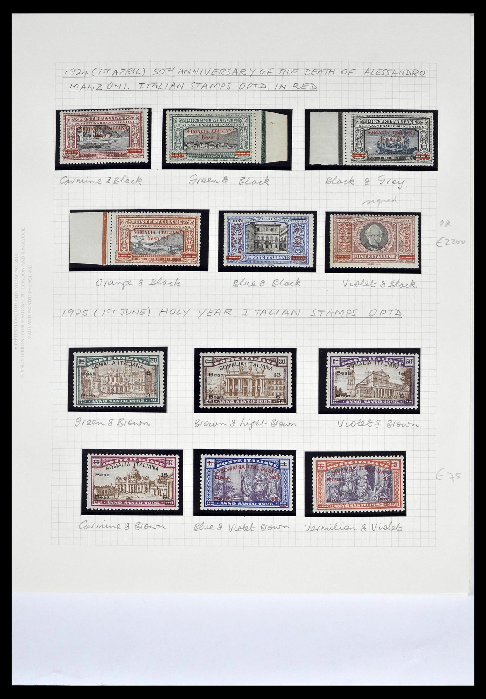 39058 0012 - Postzegelverzameling 39058 Somalië compleet 1903-1960.