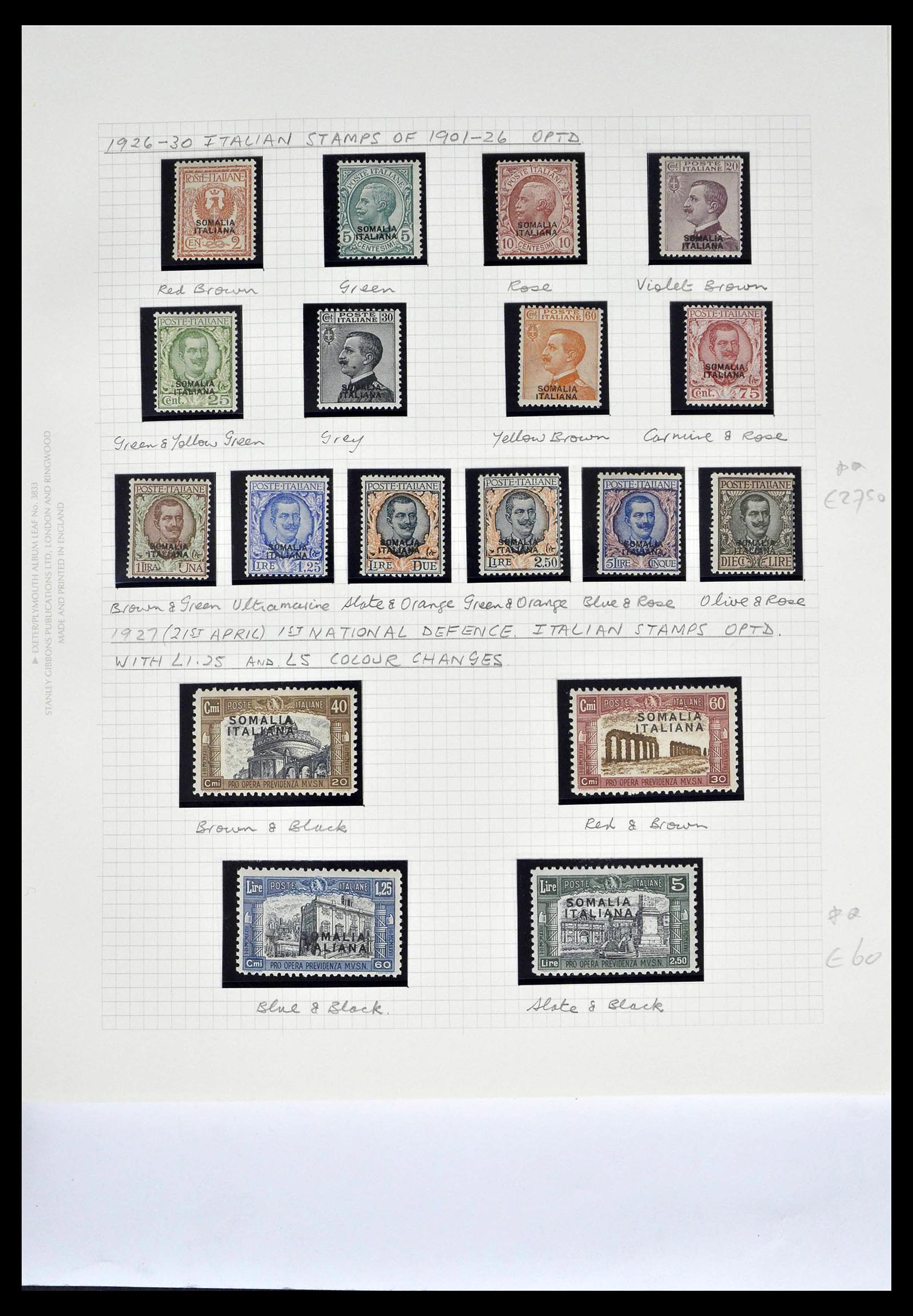 39058 0015 - Postzegelverzameling 39058 Somalië compleet 1903-1960.