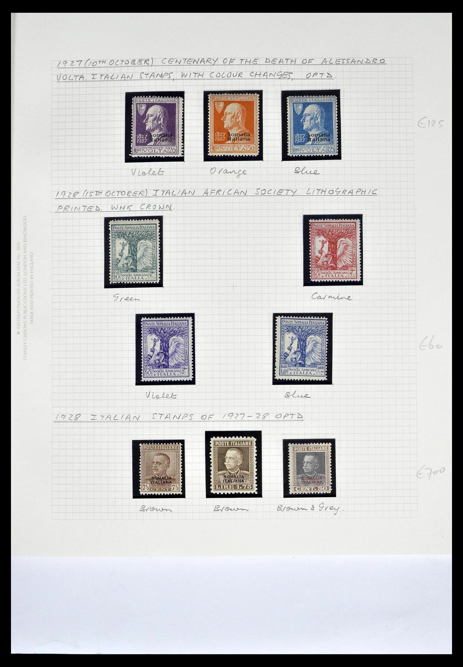 39058 0016 - Postzegelverzameling 39058 Somalië compleet 1903-1960.
