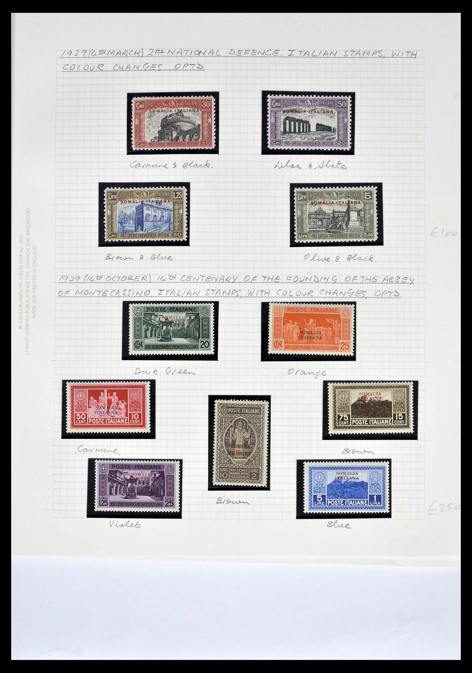 39058 0017 - Postzegelverzameling 39058 Somalië compleet 1903-1960.