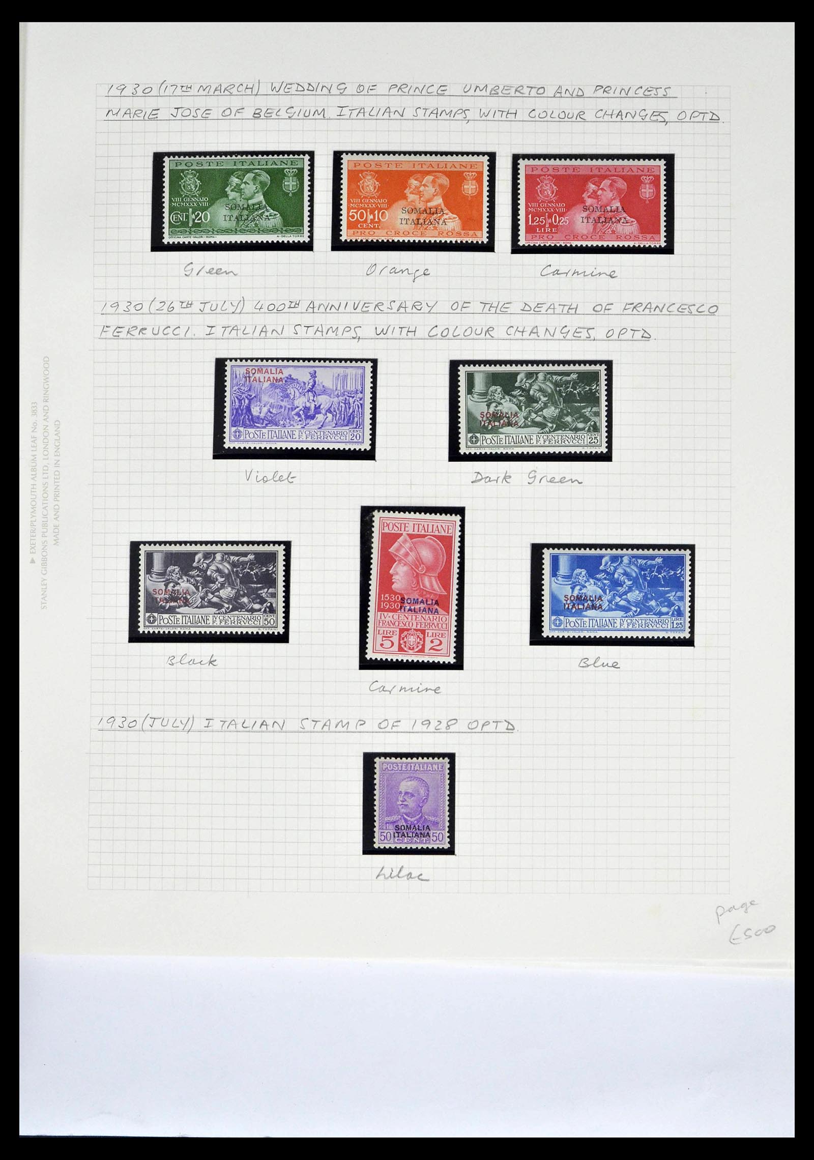 39058 0018 - Postzegelverzameling 39058 Somalië compleet 1903-1960.