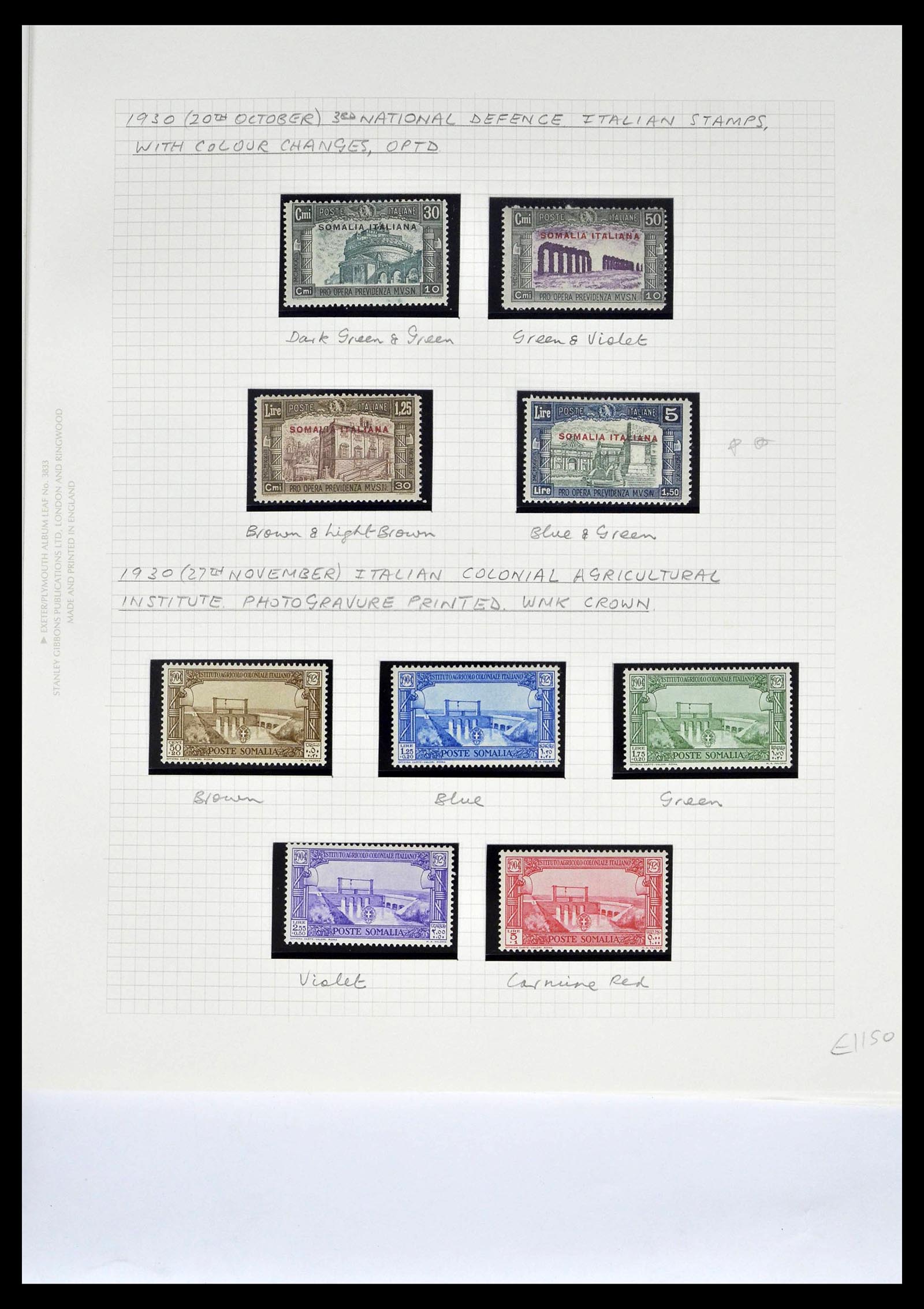 39058 0019 - Postzegelverzameling 39058 Somalië compleet 1903-1960.