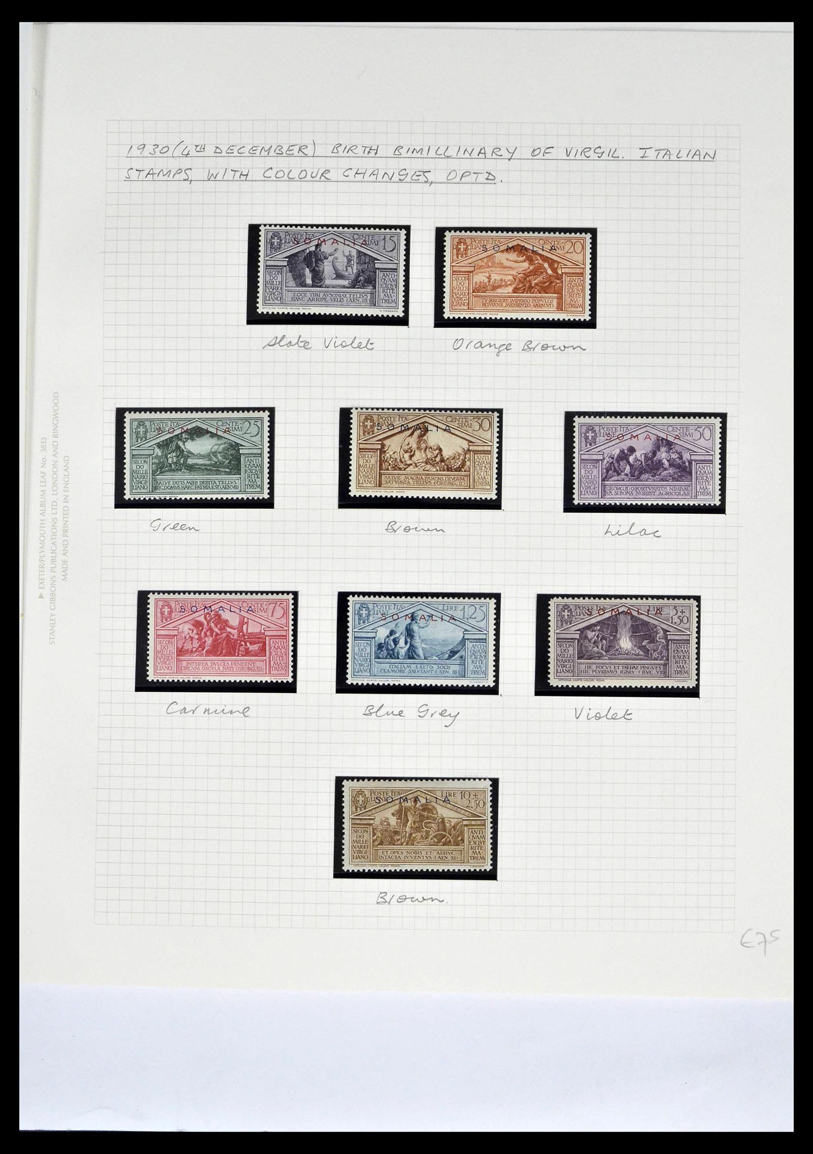 39058 0020 - Postzegelverzameling 39058 Somalië compleet 1903-1960.