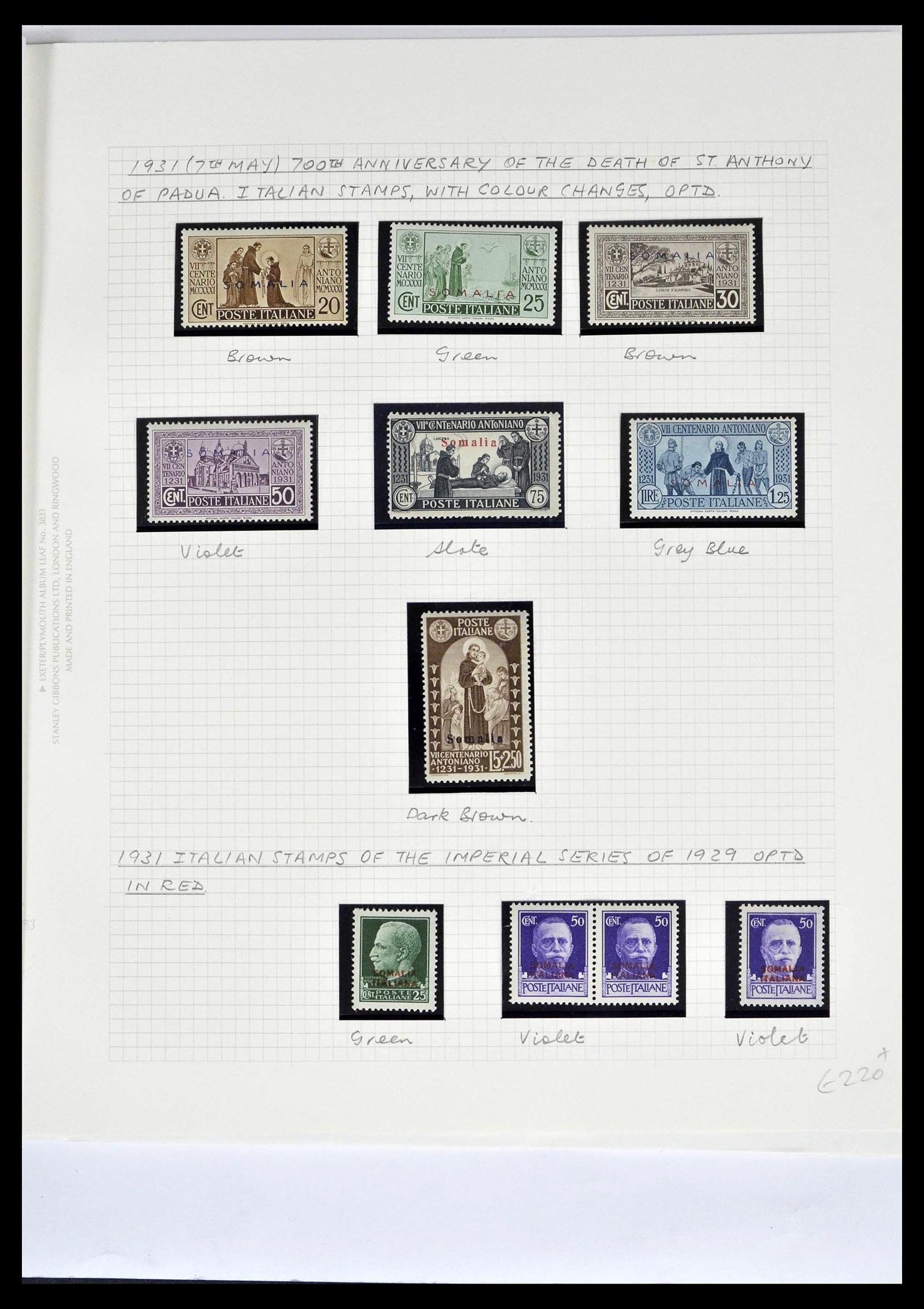39058 0021 - Postzegelverzameling 39058 Somalië compleet 1903-1960.