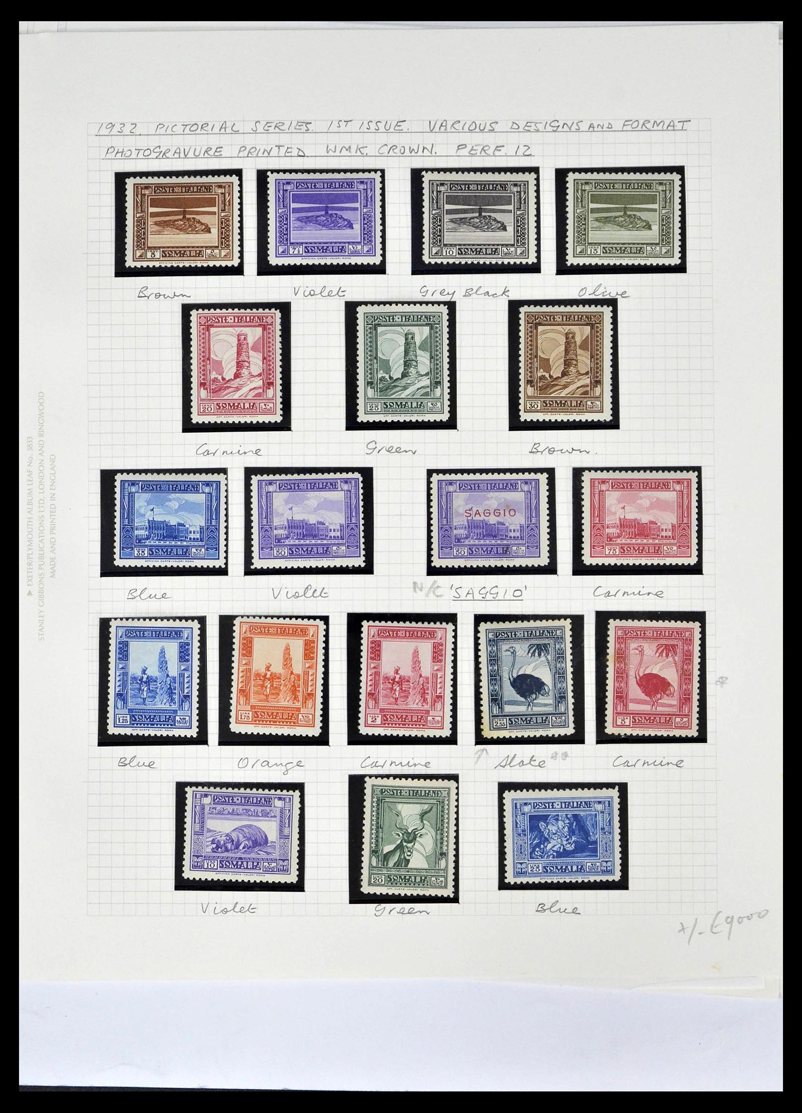 39058 0022 - Postzegelverzameling 39058 Somalië compleet 1903-1960.
