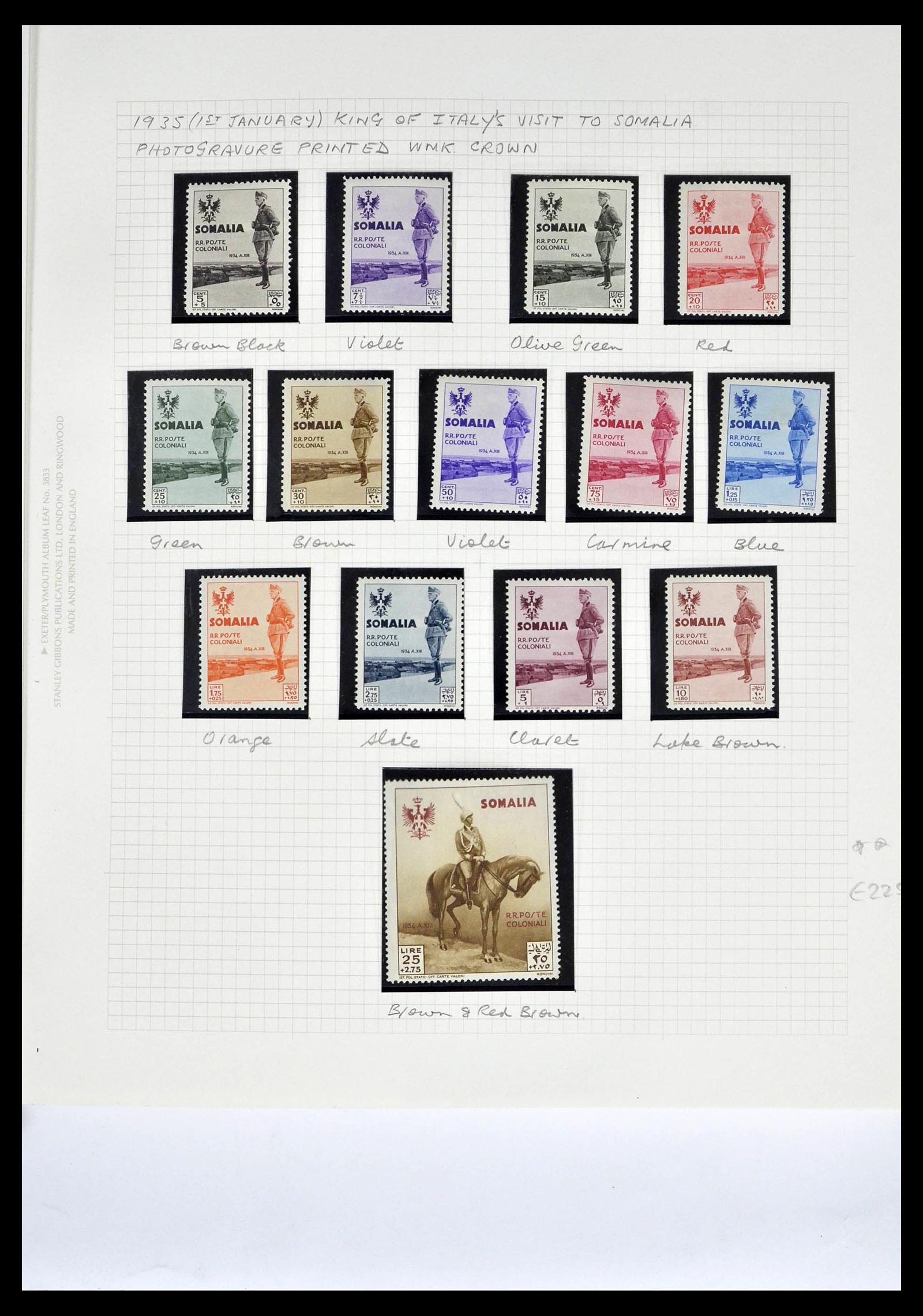 39058 0025 - Postzegelverzameling 39058 Somalië compleet 1903-1960.
