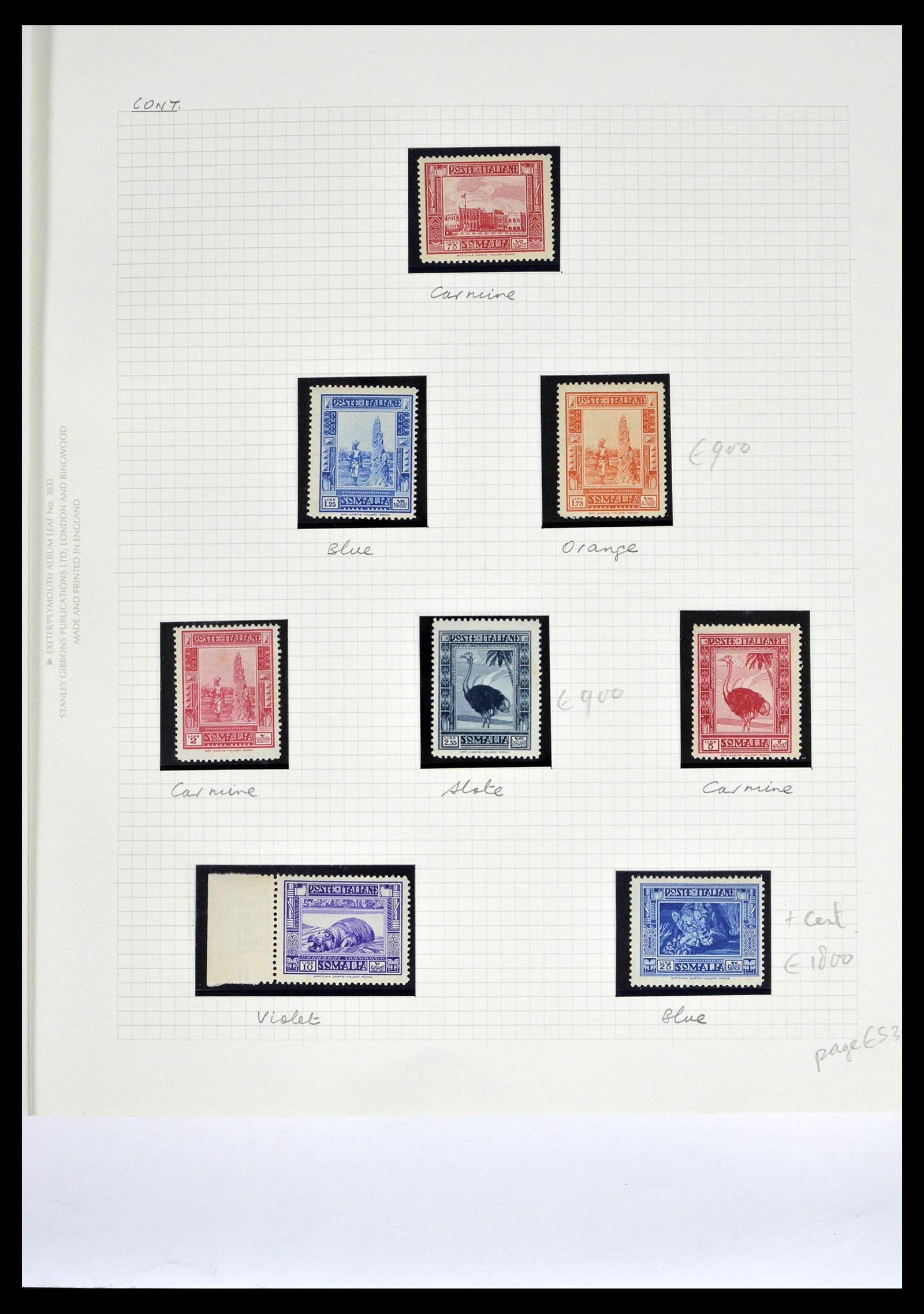 39058 0029 - Postzegelverzameling 39058 Somalië compleet 1903-1960.