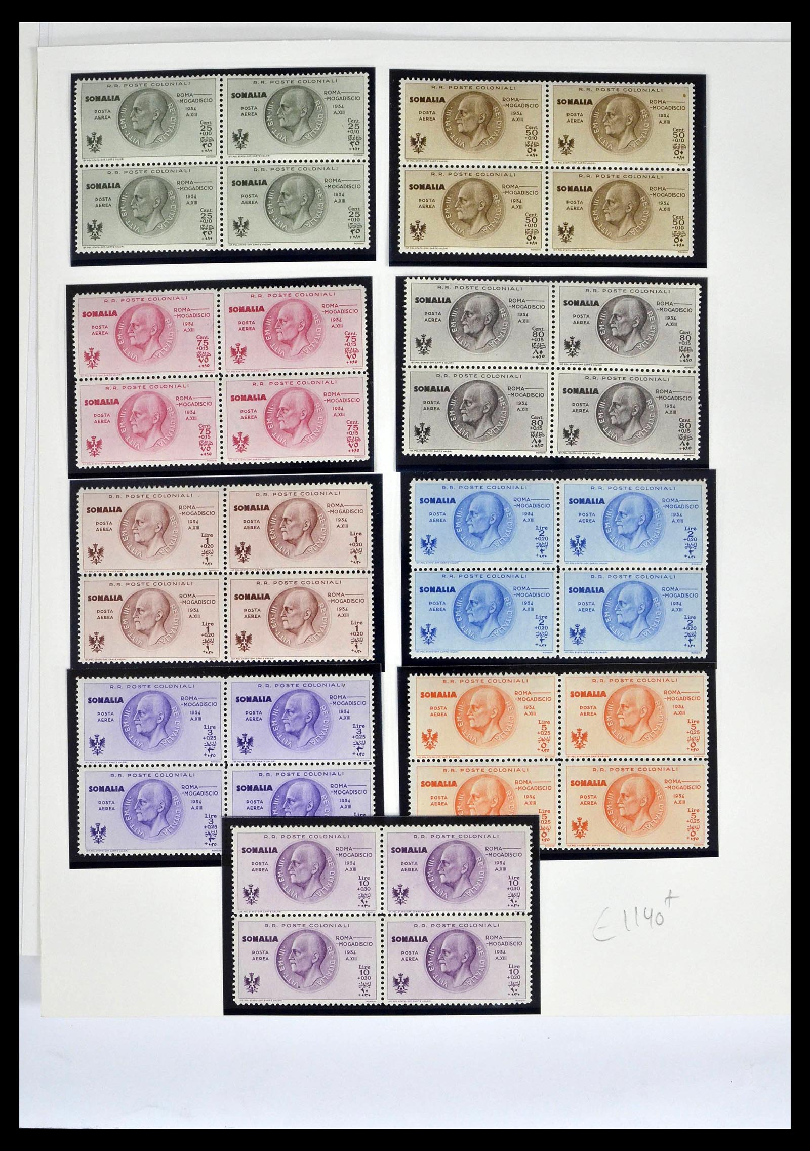 39058 0031 - Postzegelverzameling 39058 Somalië compleet 1903-1960.