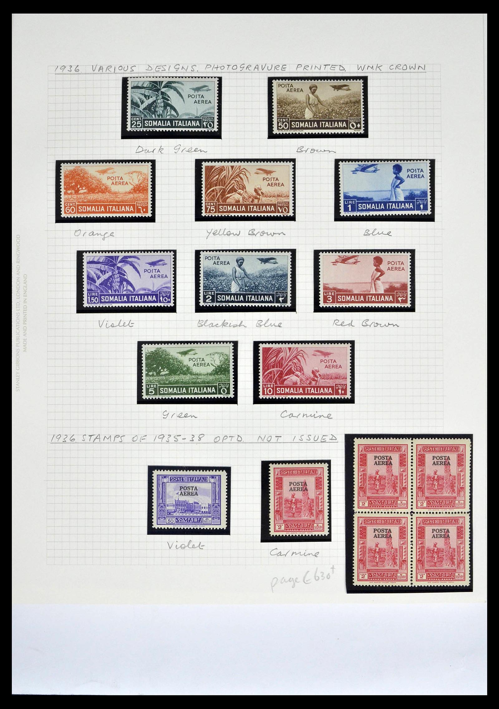 39058 0033 - Postzegelverzameling 39058 Somalië compleet 1903-1960.