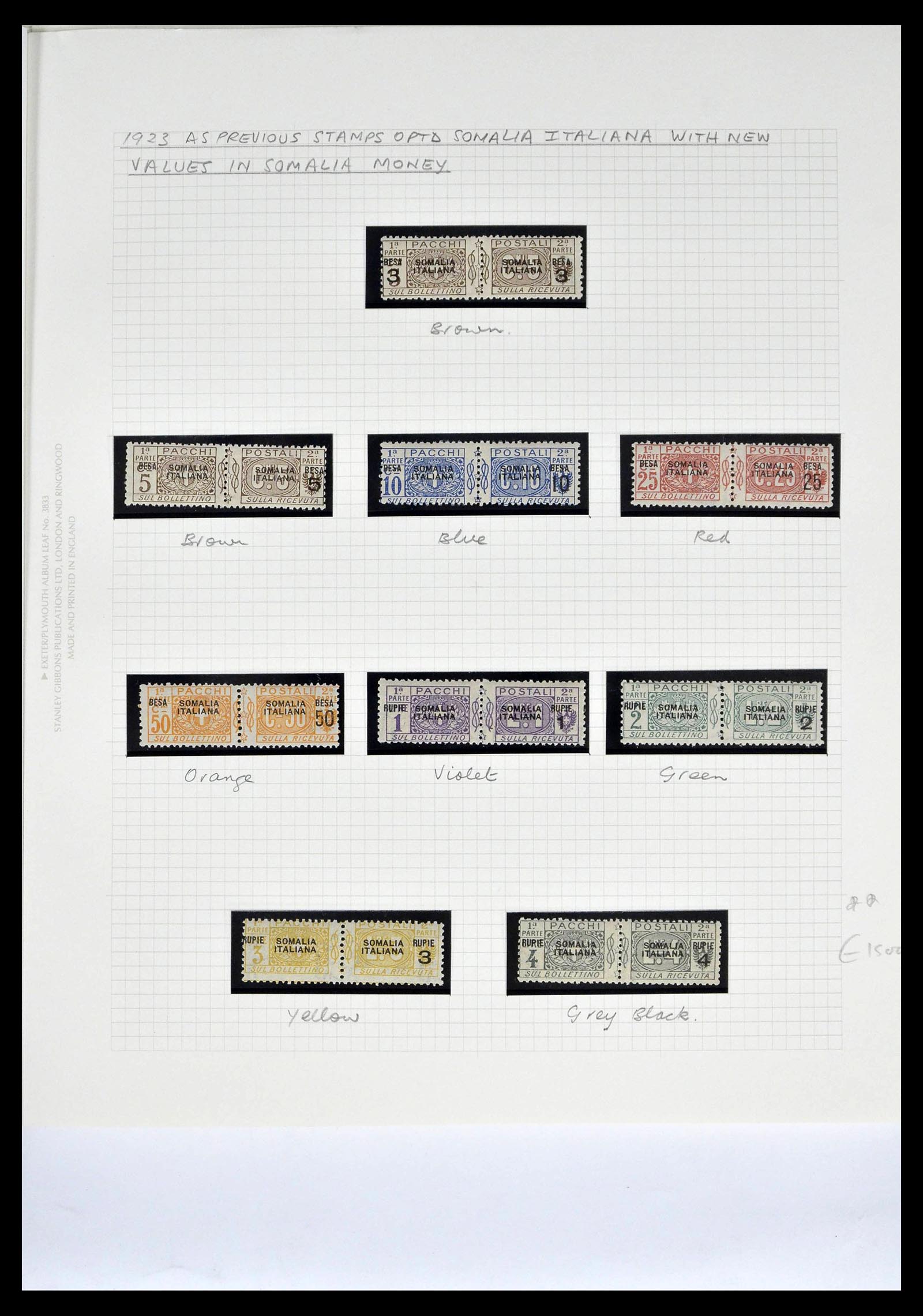 39058 0040 - Postzegelverzameling 39058 Somalië compleet 1903-1960.