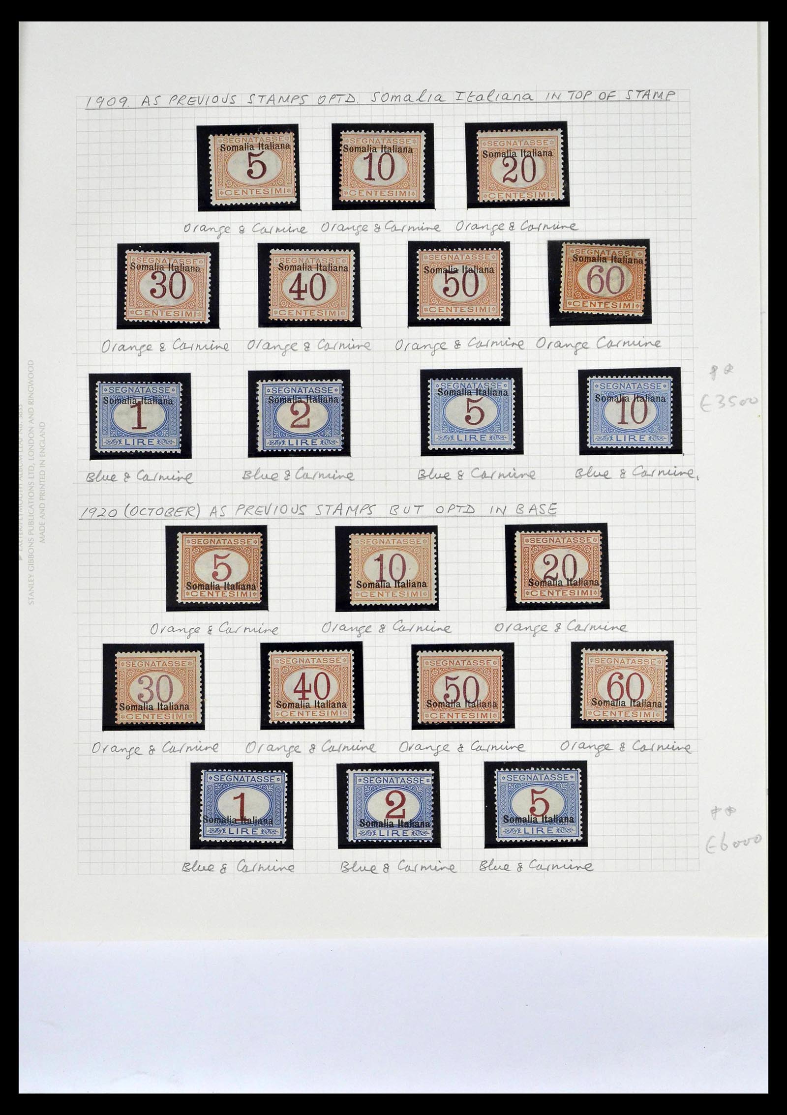 39058 0049 - Stamp collection 39058 Somalia complete 1903-1960.