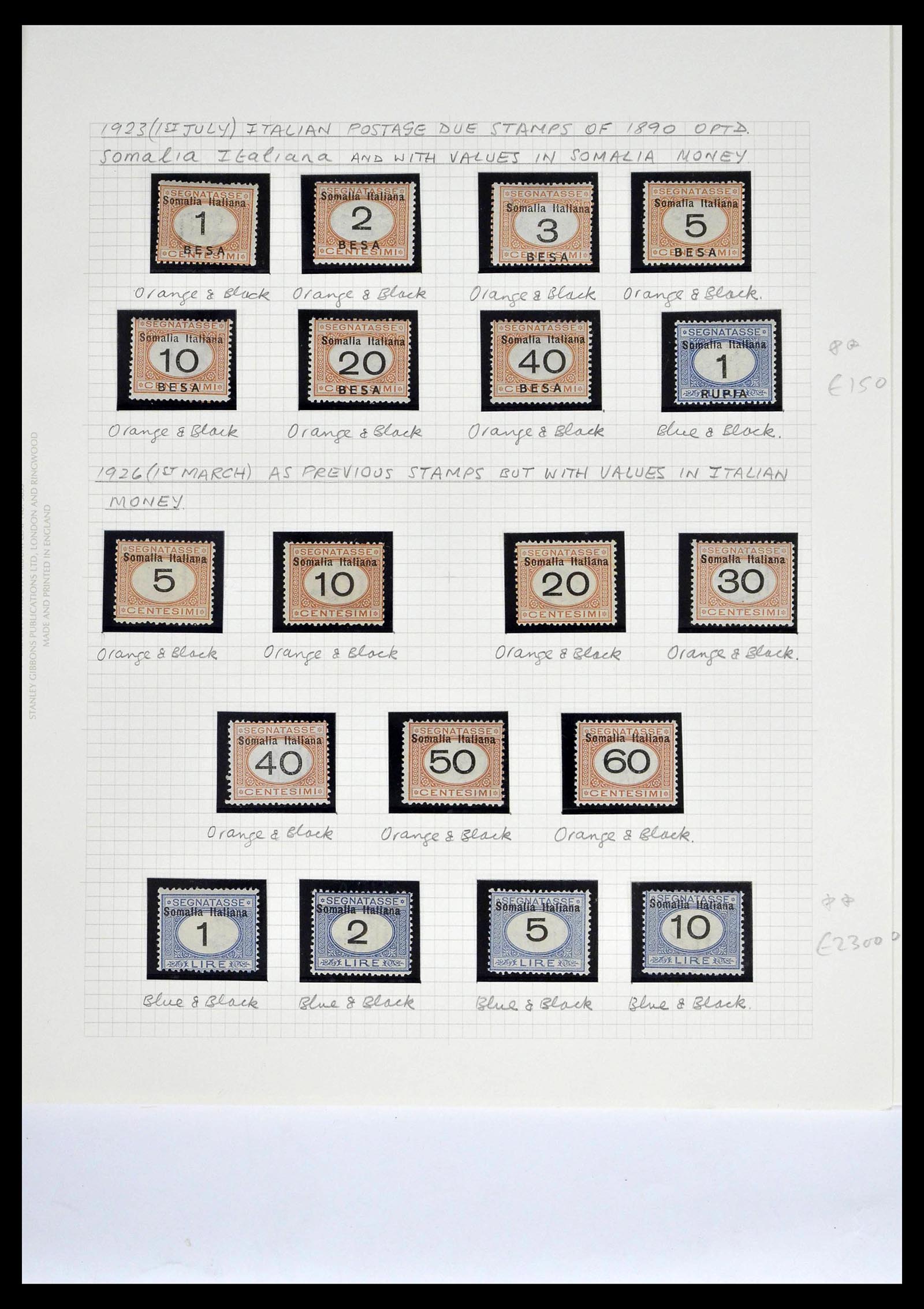 39058 0051 - Stamp collection 39058 Somalia complete 1903-1960.