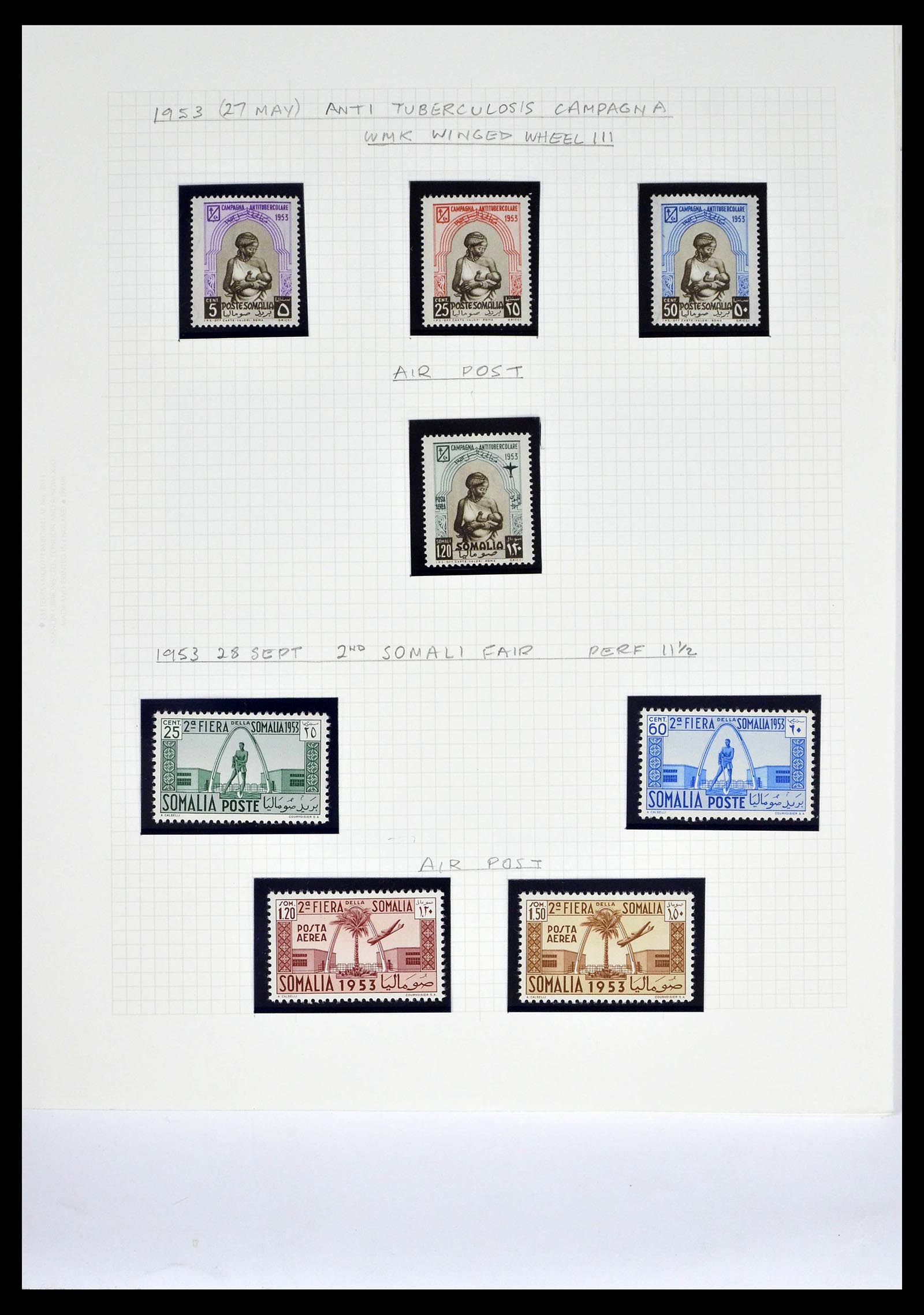 39058 0056 - Stamp collection 39058 Somalia complete 1903-1960.
