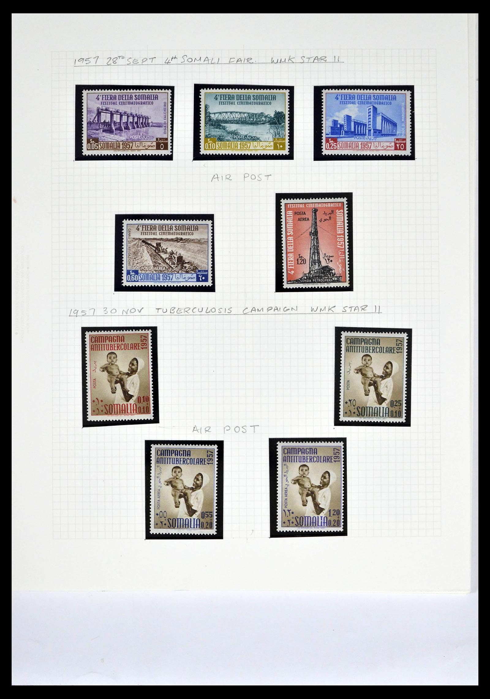 39058 0061 - Postzegelverzameling 39058 Somalië compleet 1903-1960.