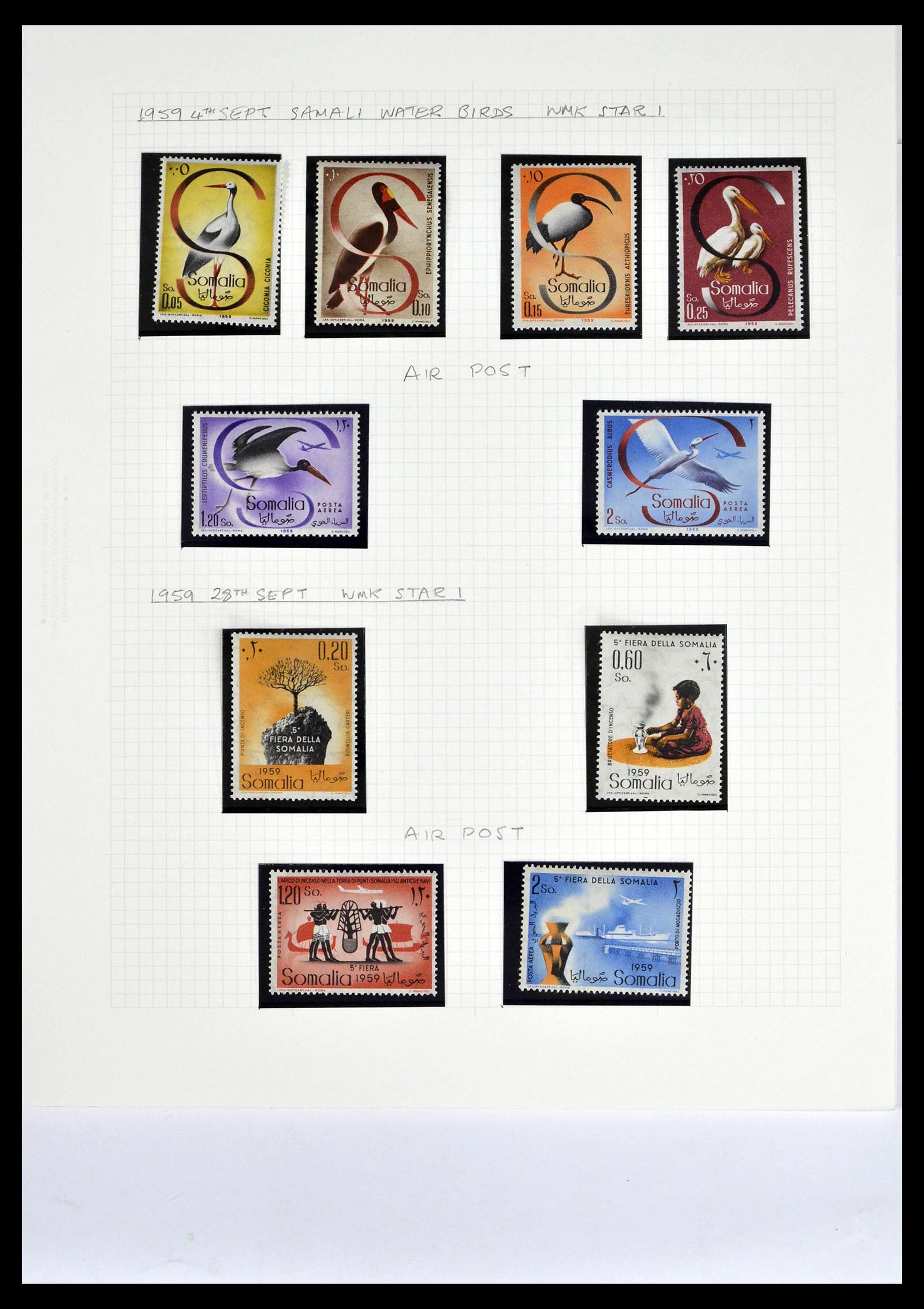39058 0064 - Postzegelverzameling 39058 Somalië compleet 1903-1960.