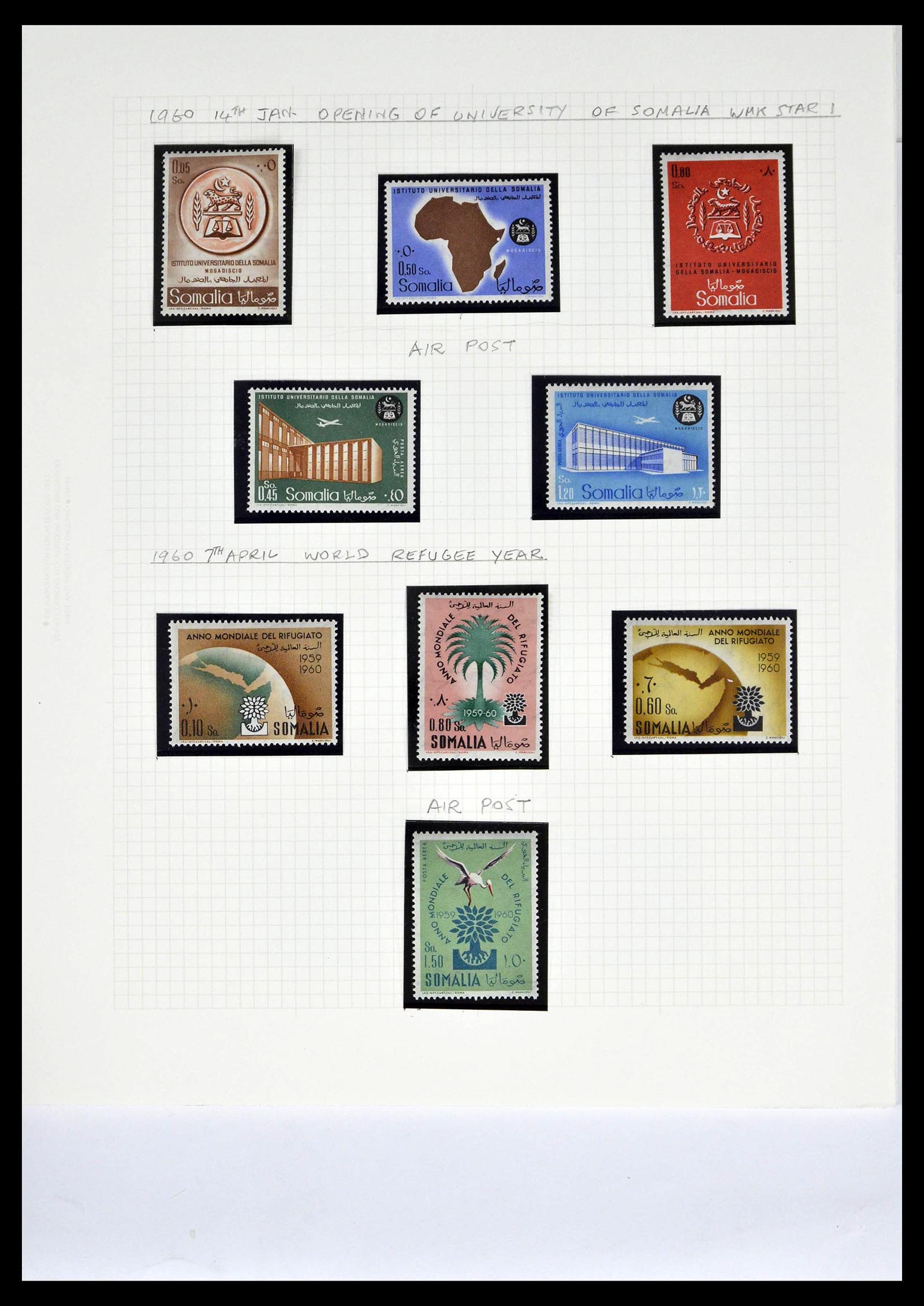 39058 0065 - Postzegelverzameling 39058 Somalië compleet 1903-1960.