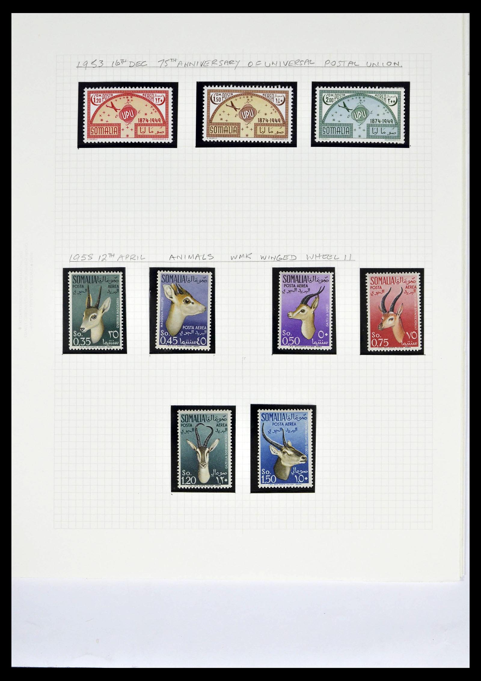 39058 0067 - Postzegelverzameling 39058 Somalië compleet 1903-1960.