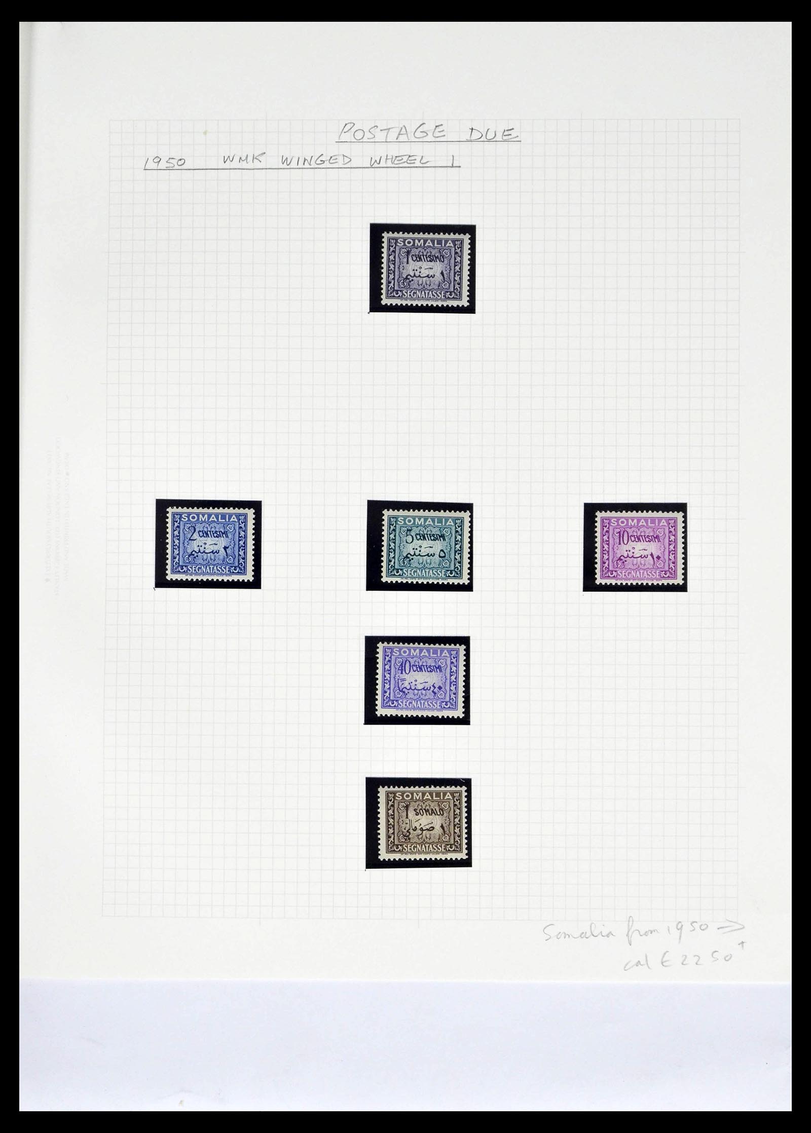 39058 0071 - Postzegelverzameling 39058 Somalië compleet 1903-1960.