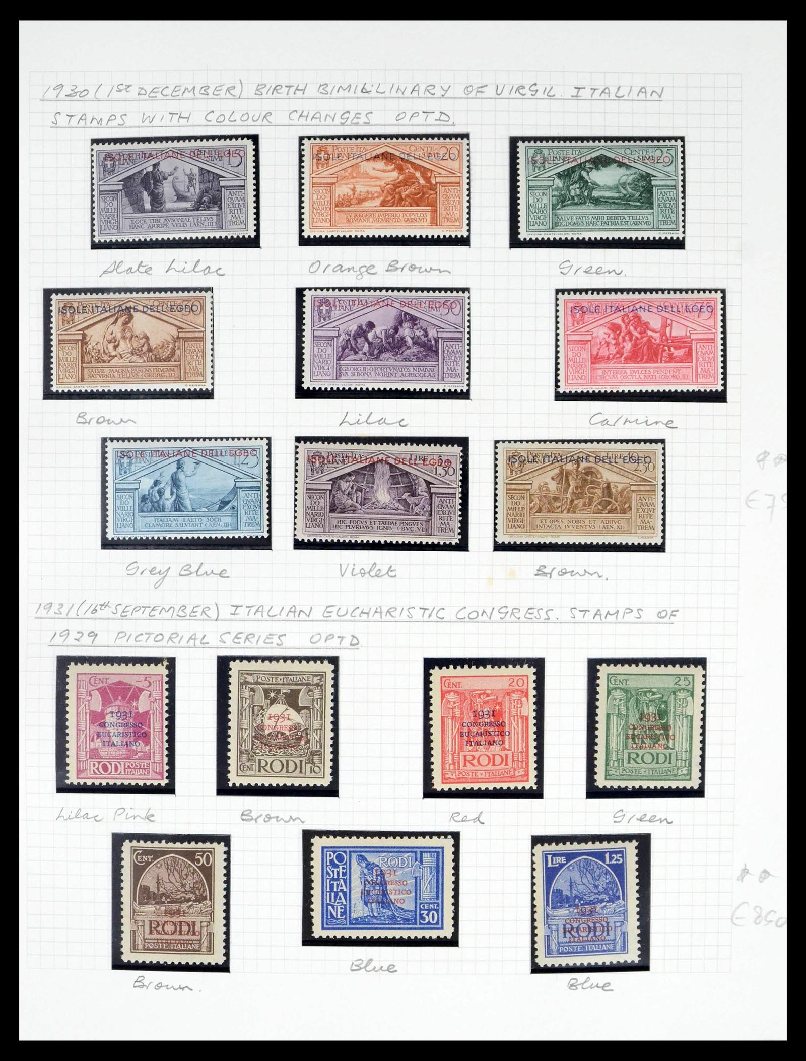 39064 0005 - Postzegelverzameling 39064 Italiaanse Egeïsche eilanden compleet 1912