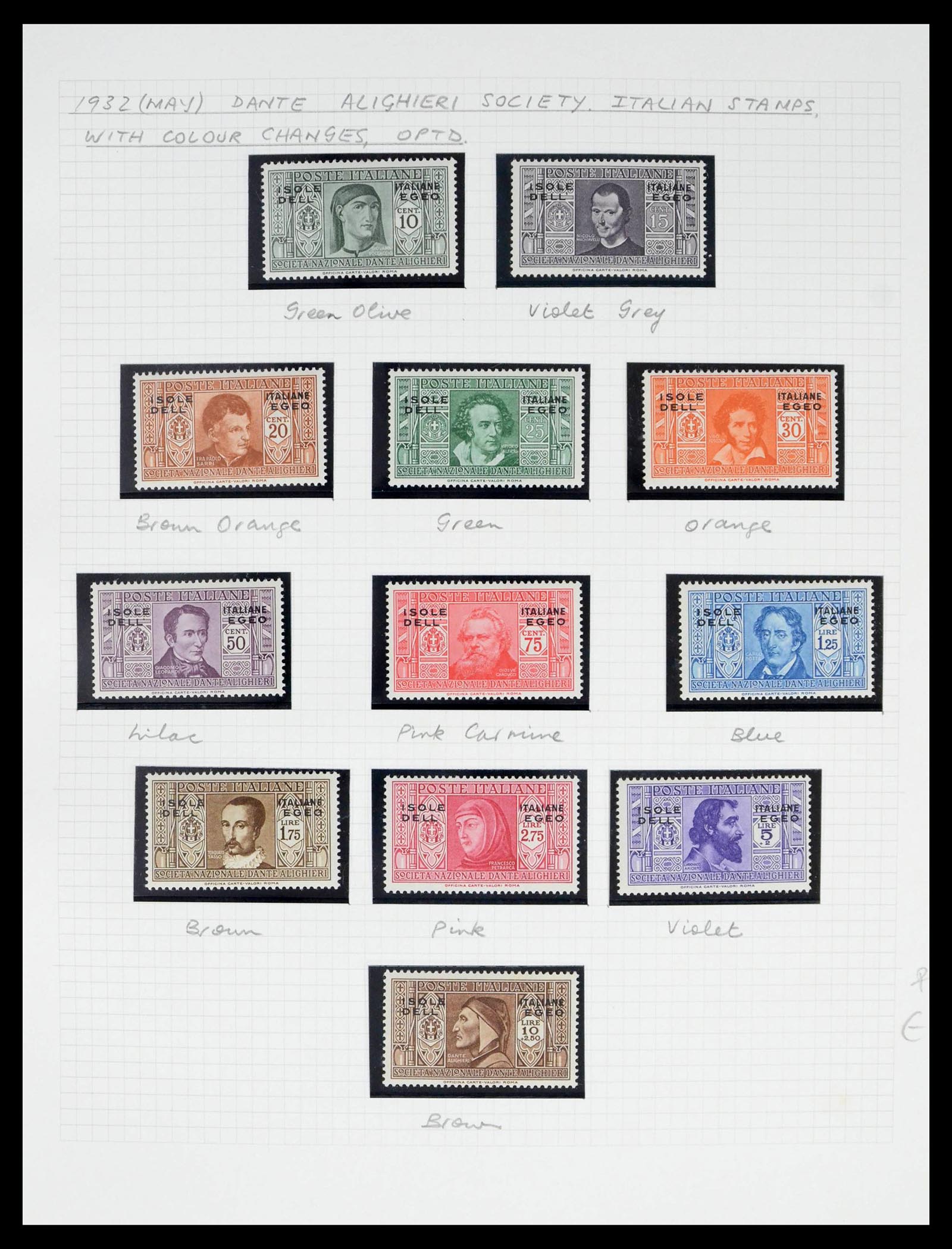 39064 0007 - Postzegelverzameling 39064 Italiaanse Egeïsche eilanden compleet 1912