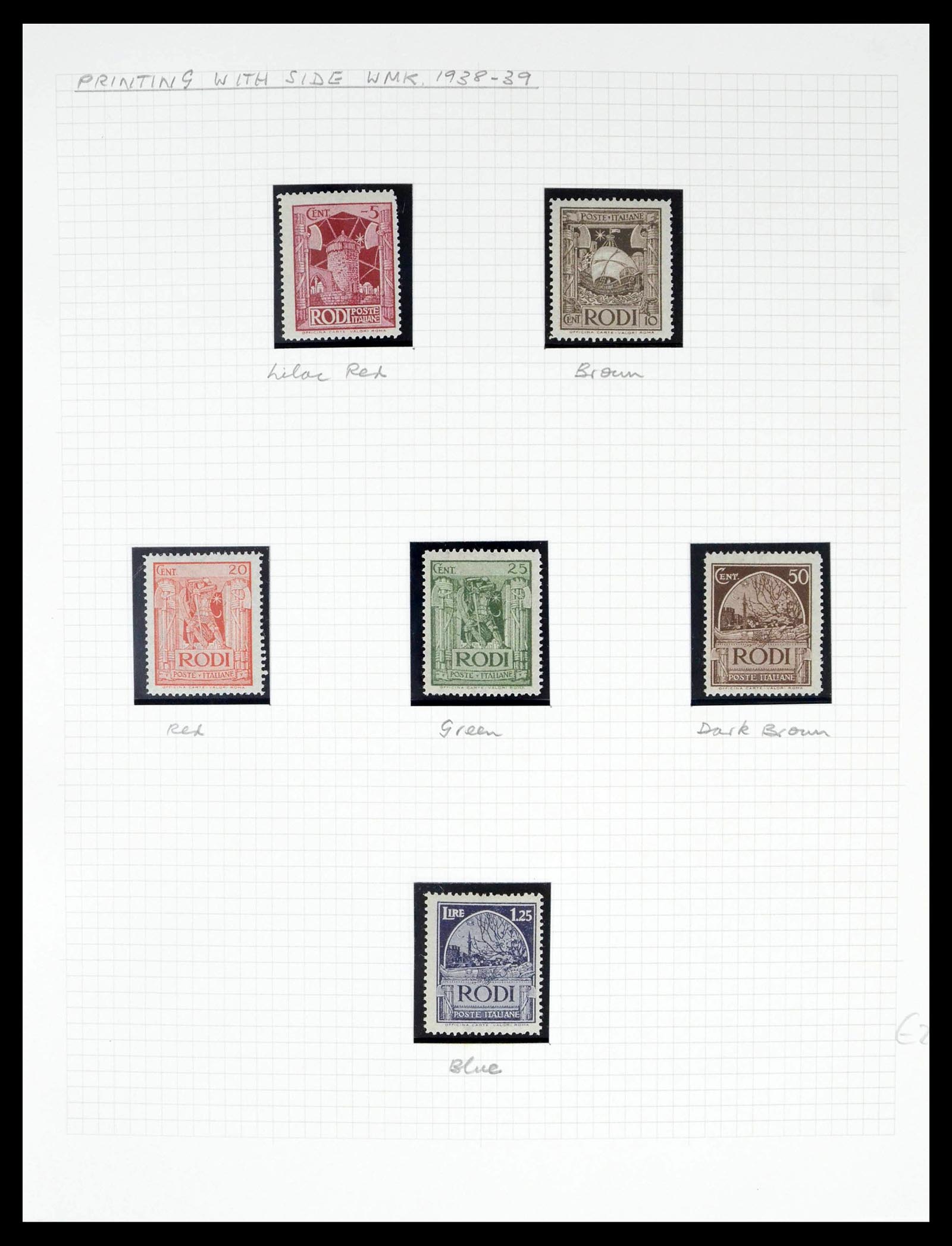 39064 0010 - Postzegelverzameling 39064 Italiaanse Egeïsche eilanden compleet 1912