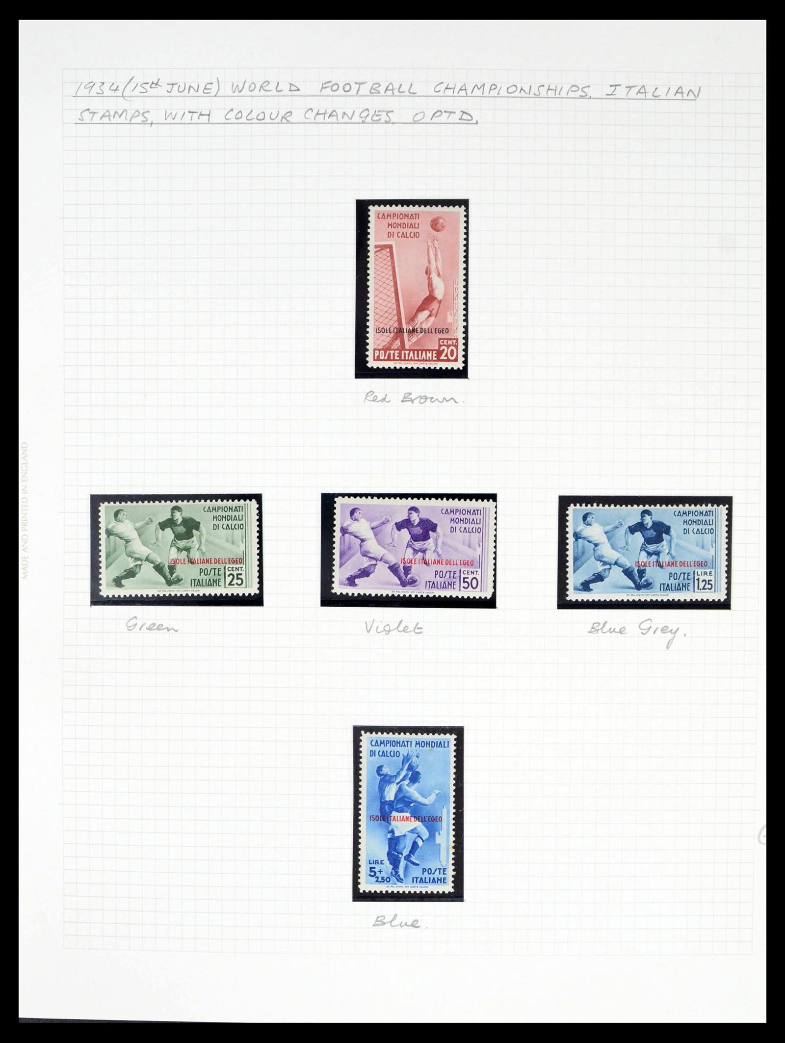 39064 0013 - Postzegelverzameling 39064 Italiaanse Egeïsche eilanden compleet 1912