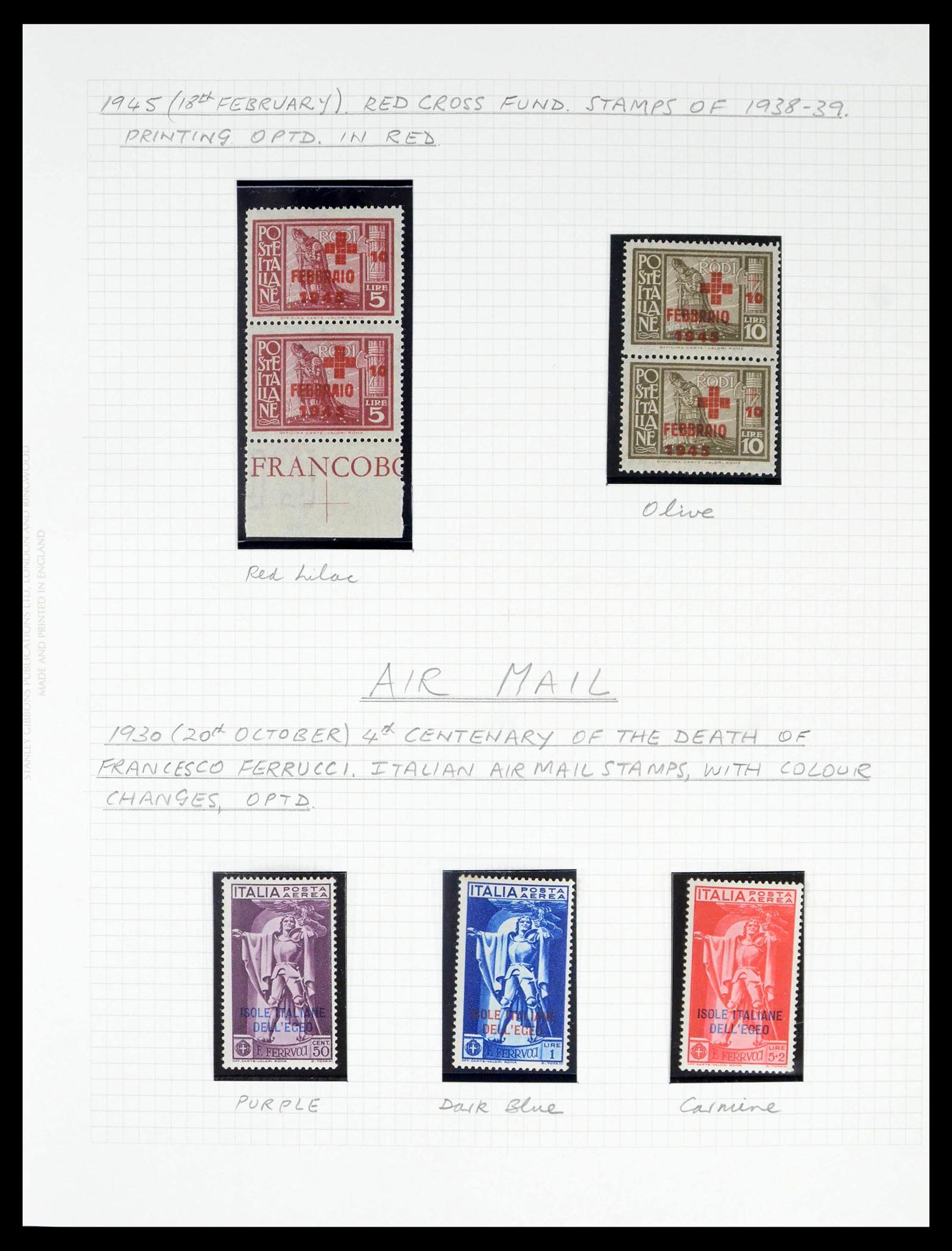 39064 0019 - Postzegelverzameling 39064 Italiaanse Egeïsche eilanden compleet 1912