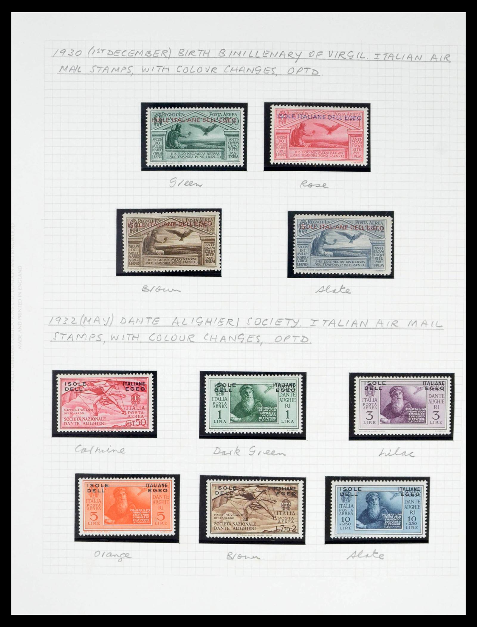 39064 0020 - Postzegelverzameling 39064 Italiaanse Egeïsche eilanden compleet 1912