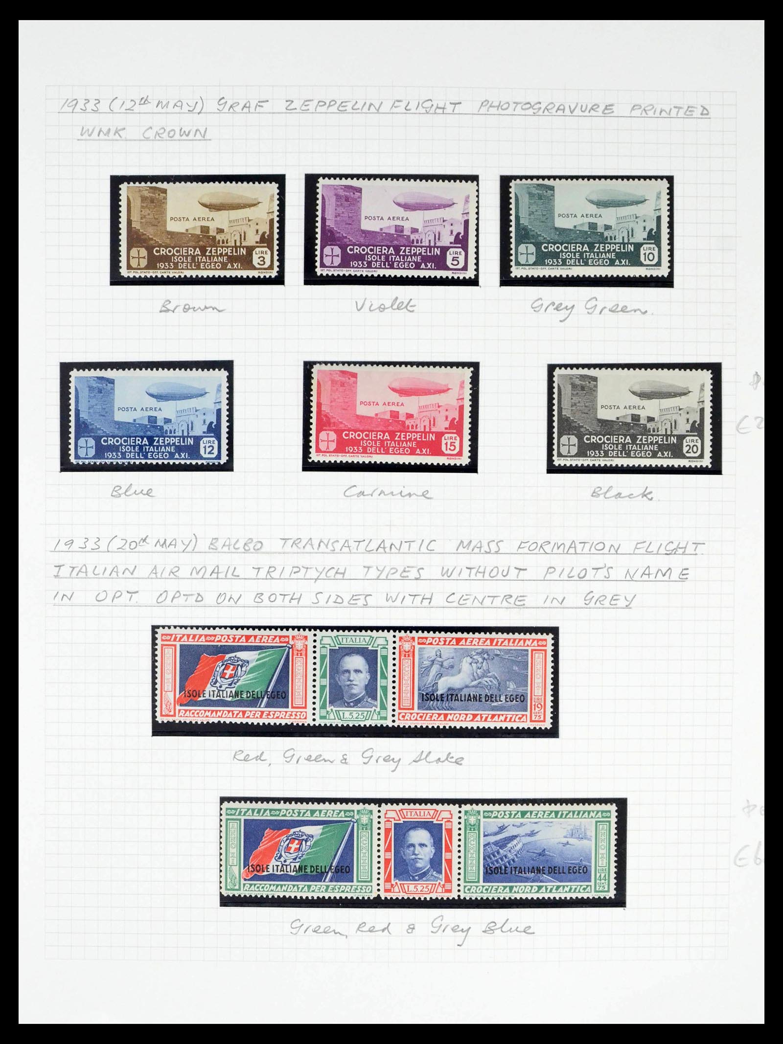 39064 0022 - Postzegelverzameling 39064 Italiaanse Egeïsche eilanden compleet 1912