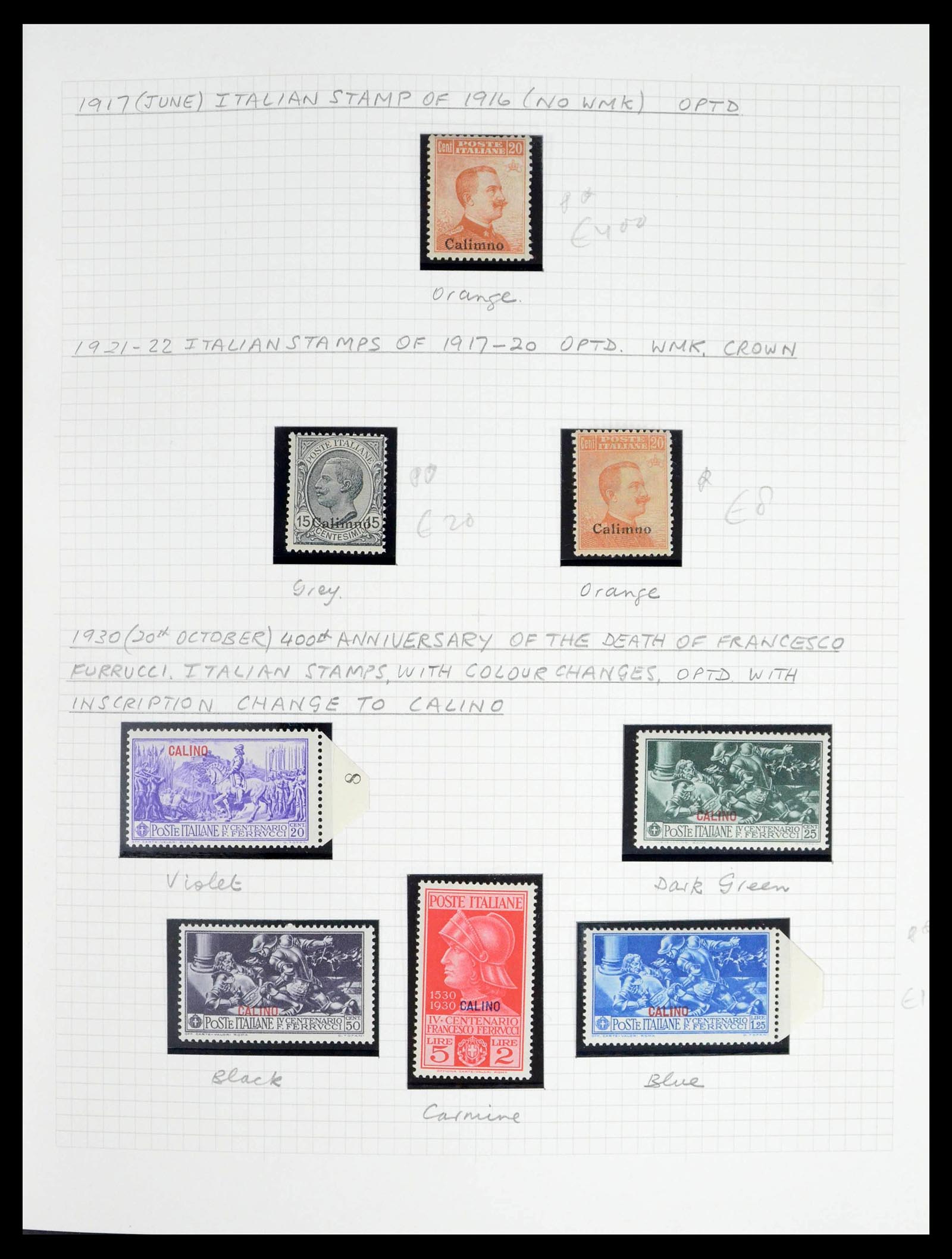 39064 0031 - Postzegelverzameling 39064 Italiaanse Egeïsche eilanden compleet 1912