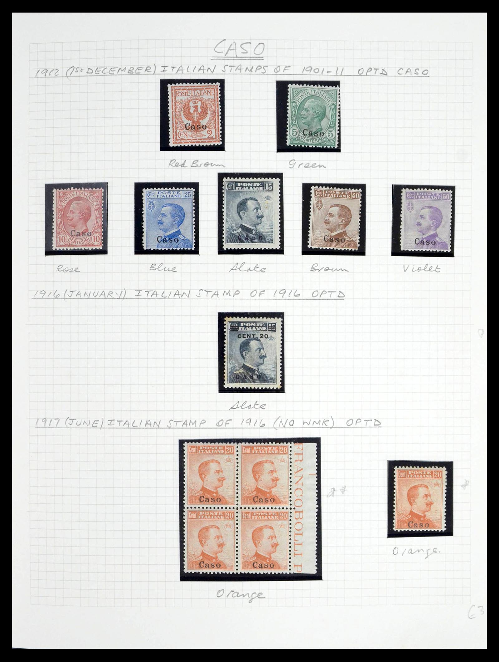 39064 0036 - Postzegelverzameling 39064 Italiaanse Egeïsche eilanden compleet 1912