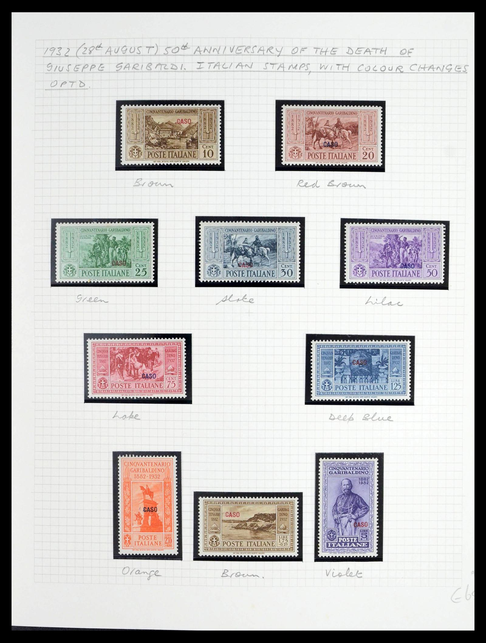 39064 0038 - Postzegelverzameling 39064 Italiaanse Egeïsche eilanden compleet 1912