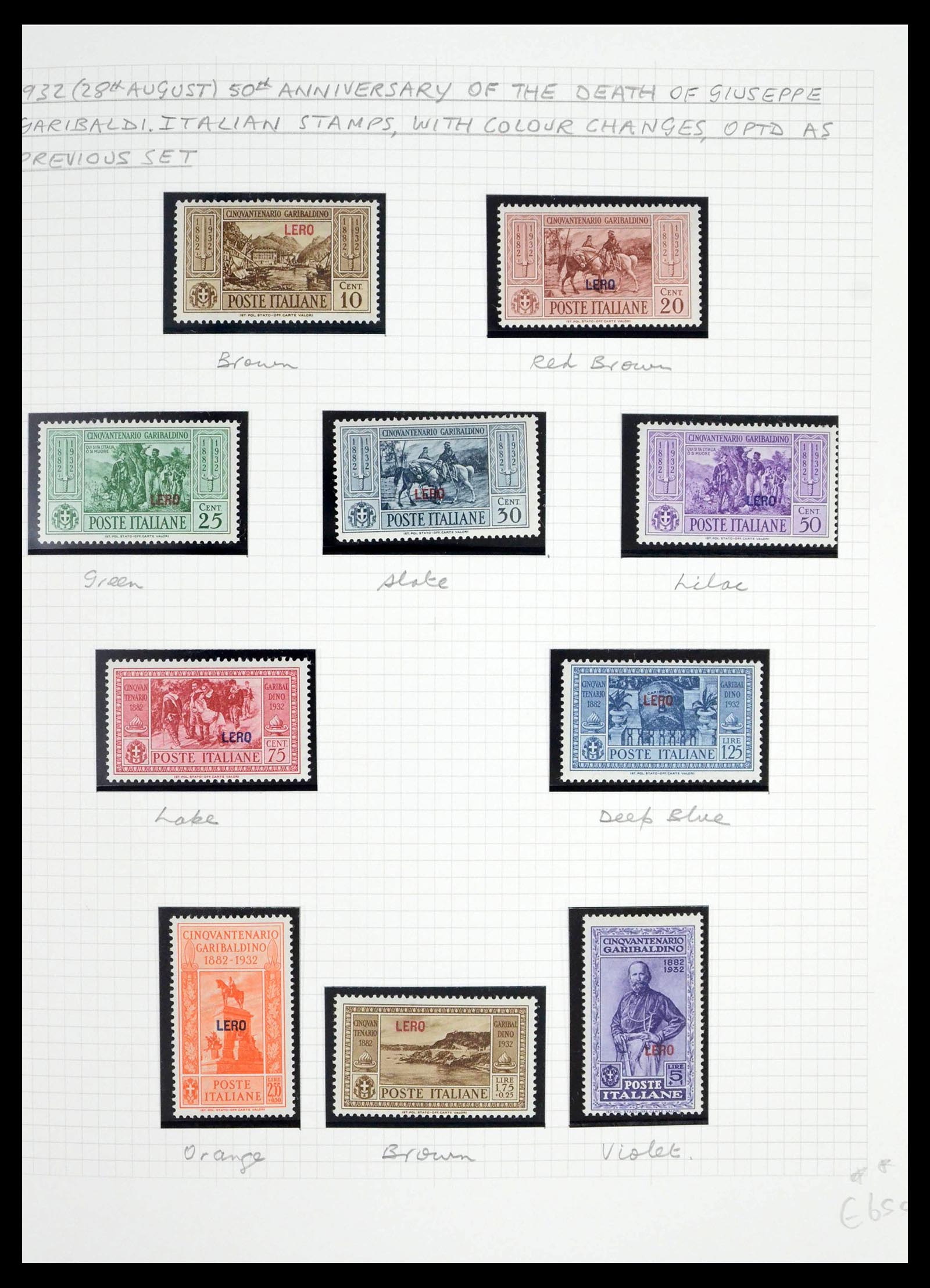 39064 0044 - Postzegelverzameling 39064 Italiaanse Egeïsche eilanden compleet 1912
