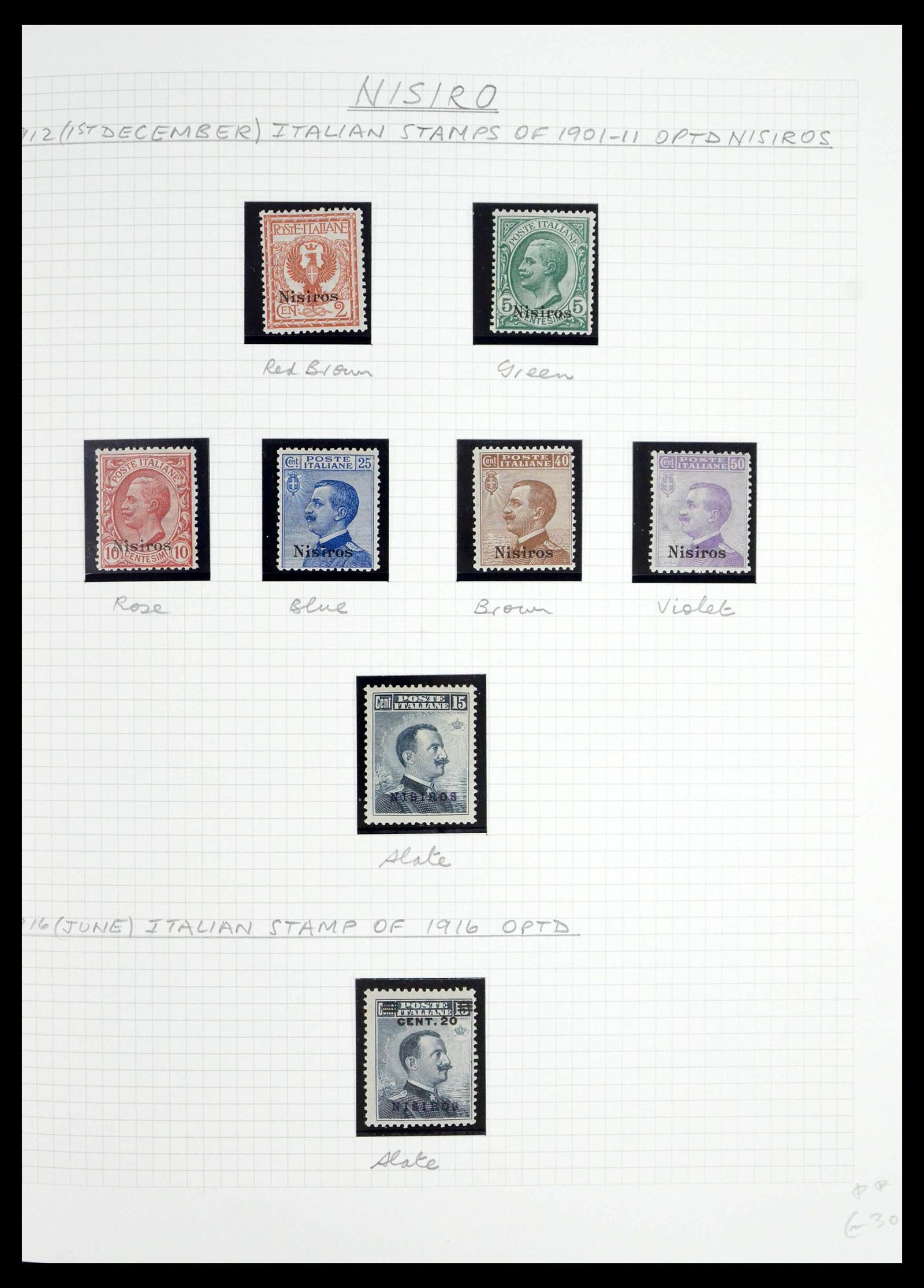 39064 0048 - Postzegelverzameling 39064 Italiaanse Egeïsche eilanden compleet 1912