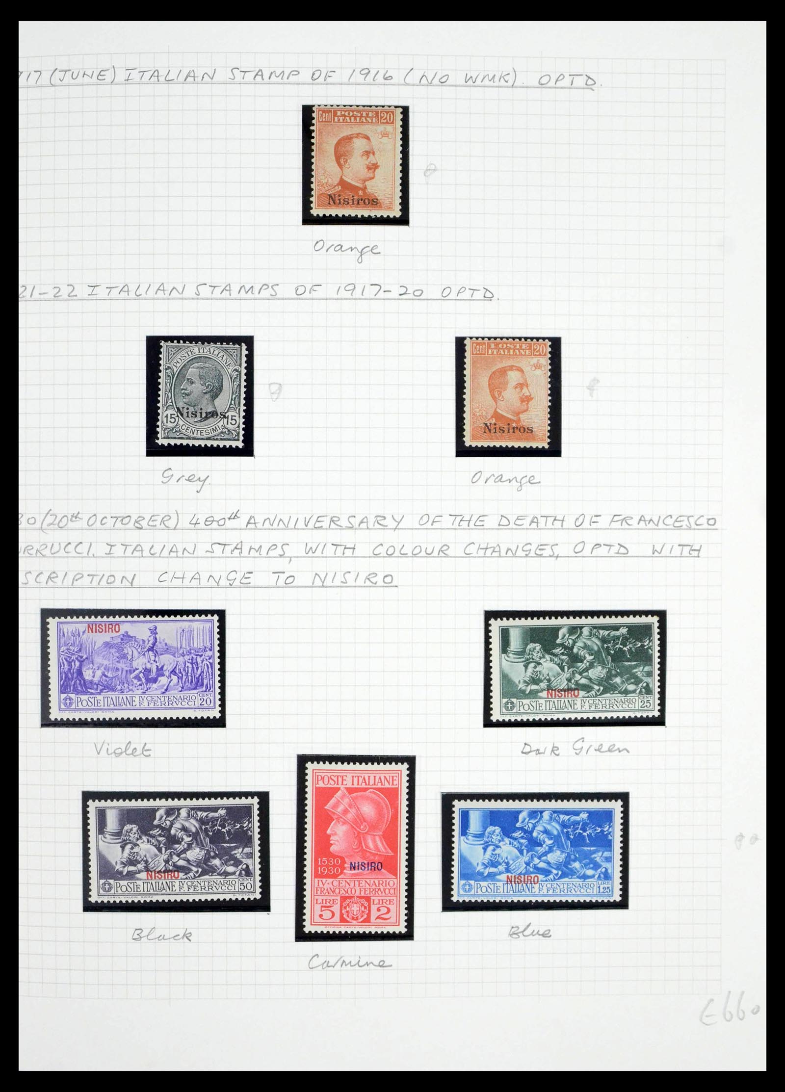 39064 0049 - Postzegelverzameling 39064 Italiaanse Egeïsche eilanden compleet 1912